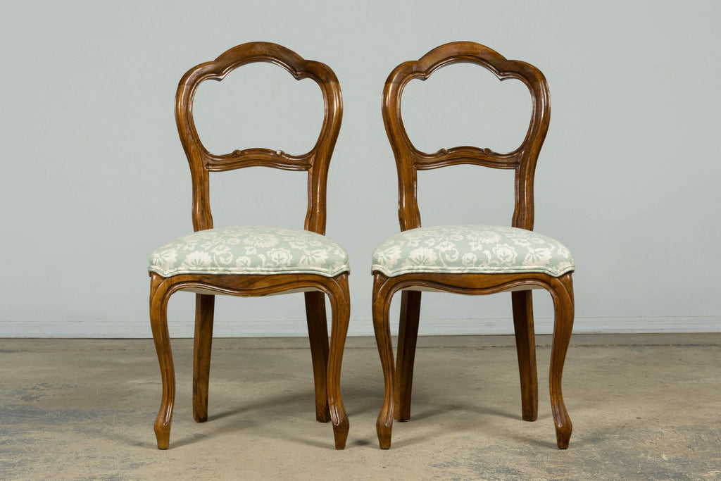 Set of 10 Antique French Louis Philippe Walnut Dining Chairs, Late 19th Century