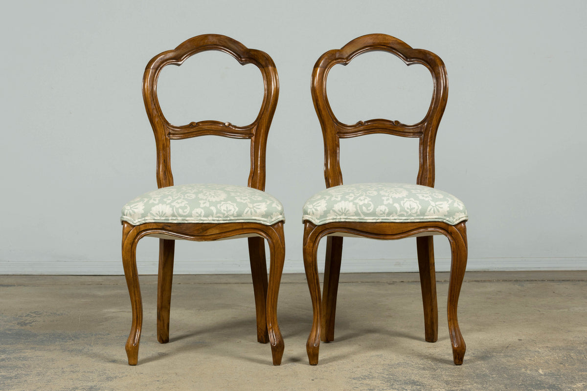 Set of 10 Antique French Louis Philippe Walnut Dining Chairs, Late 19th Century