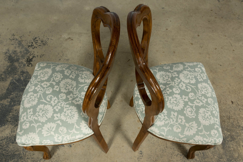 Set of 10 Antique French Louis Philippe Walnut Dining Chairs, Late 19th Century
