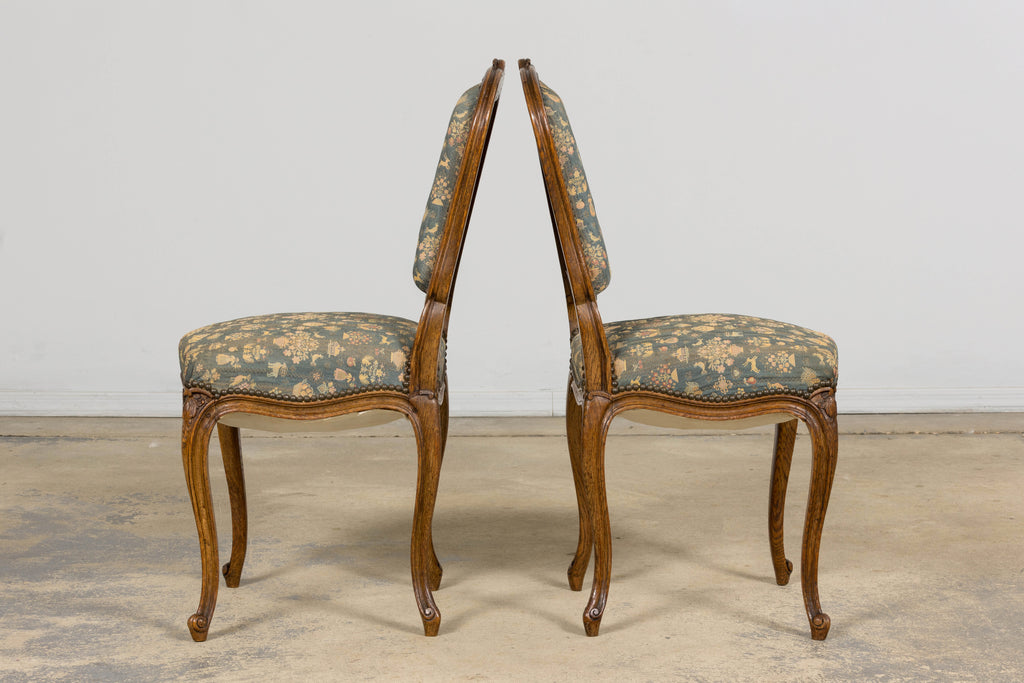 Set of 12 Late 19th Century French Provincial Louis XV Oak Dining Chairs