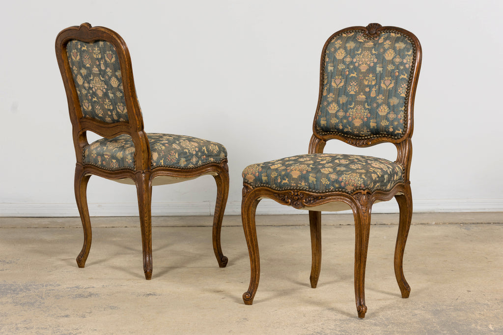 Set of 12 Late 19th Century French Provincial Louis XV Oak Dining Chairs