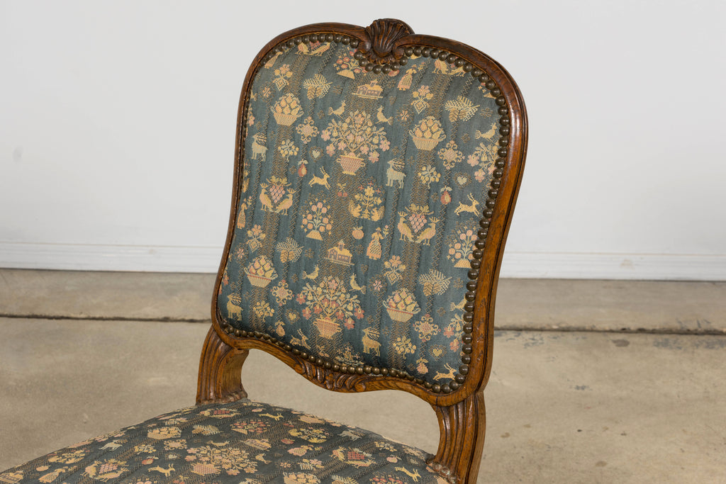 Set of 12 Late 19th Century French Provincial Louis XV Oak Dining Chairs