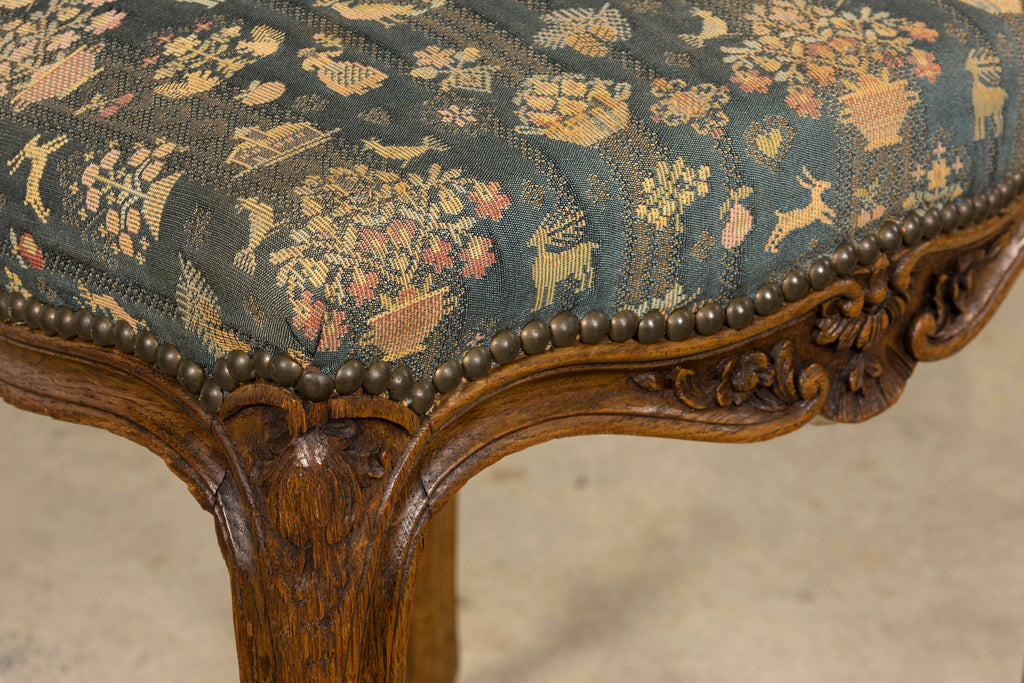 Set of 12 Late 19th Century French Provincial Louis XV Oak Dining Chairs