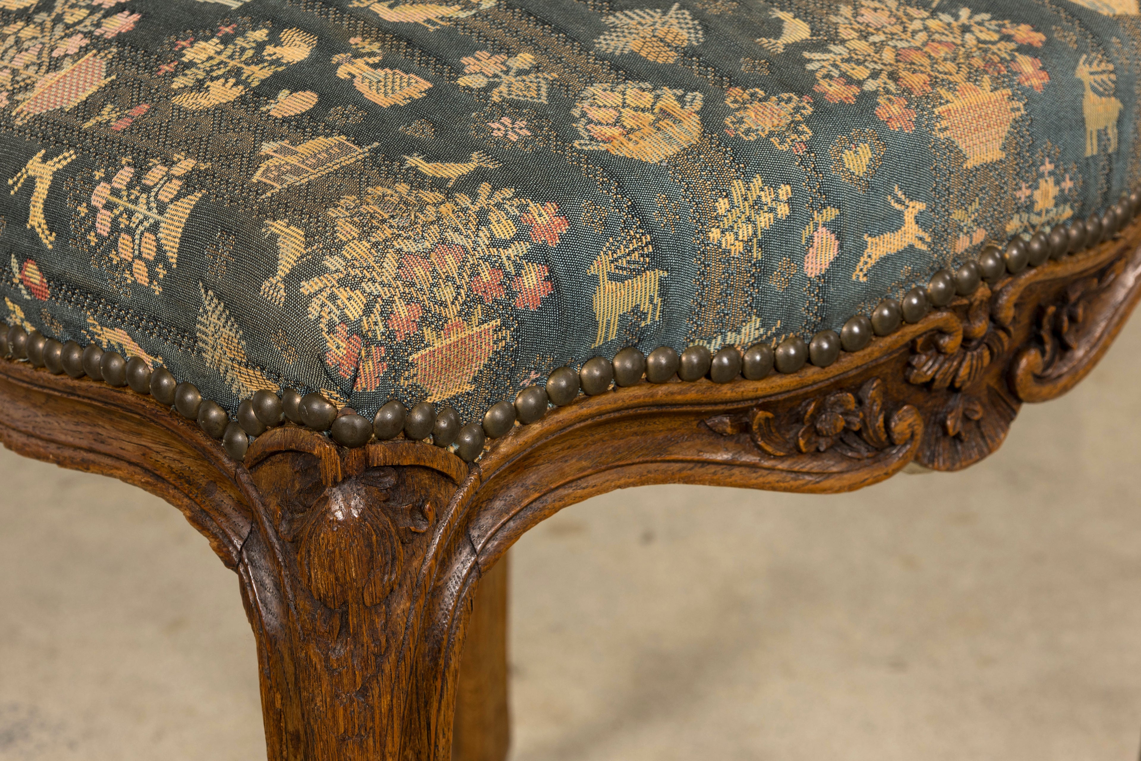 Set of 12 Late 19th Century French Provincial Louis XV Oak Dining Chairs