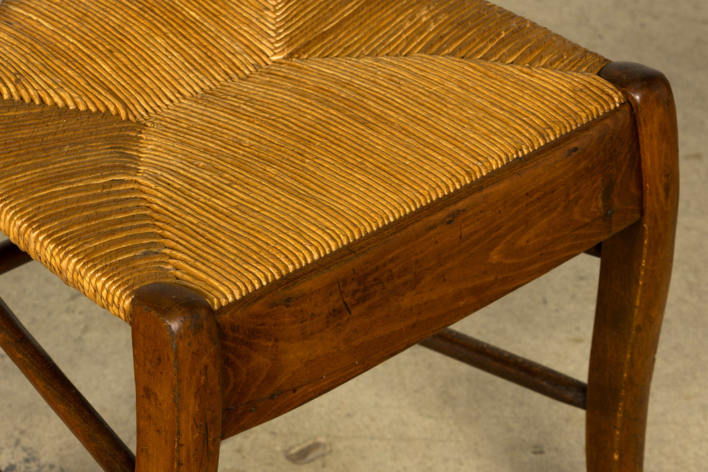 Set of 14 Mid-19th Century French Provincial Petite Maple Rush Seat Dining Chairs