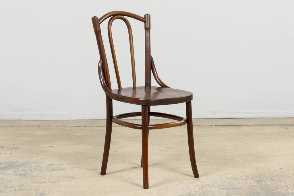 Set of 4 French Bentwood Bistro Dining Chairs, Provence, Mid-20th Century