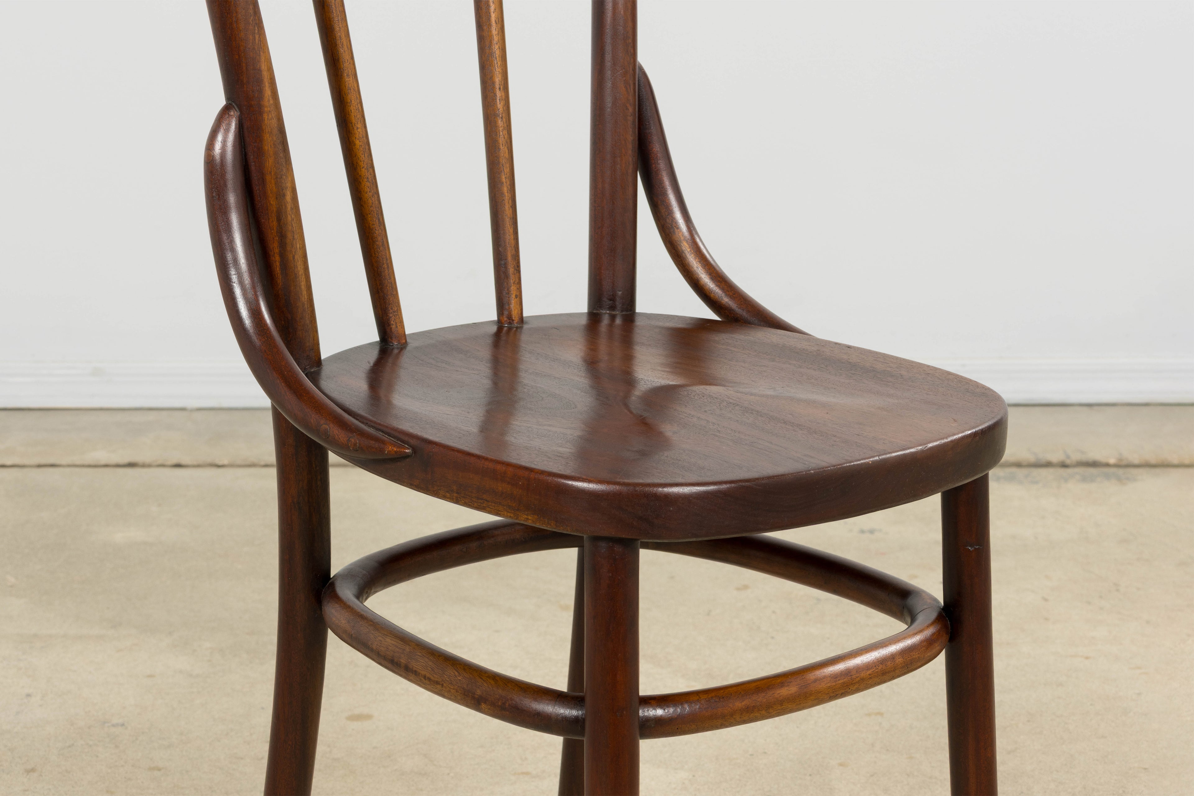 Set of 4 French Bentwood Bistro Dining Chairs, Provence, Mid-20th Century