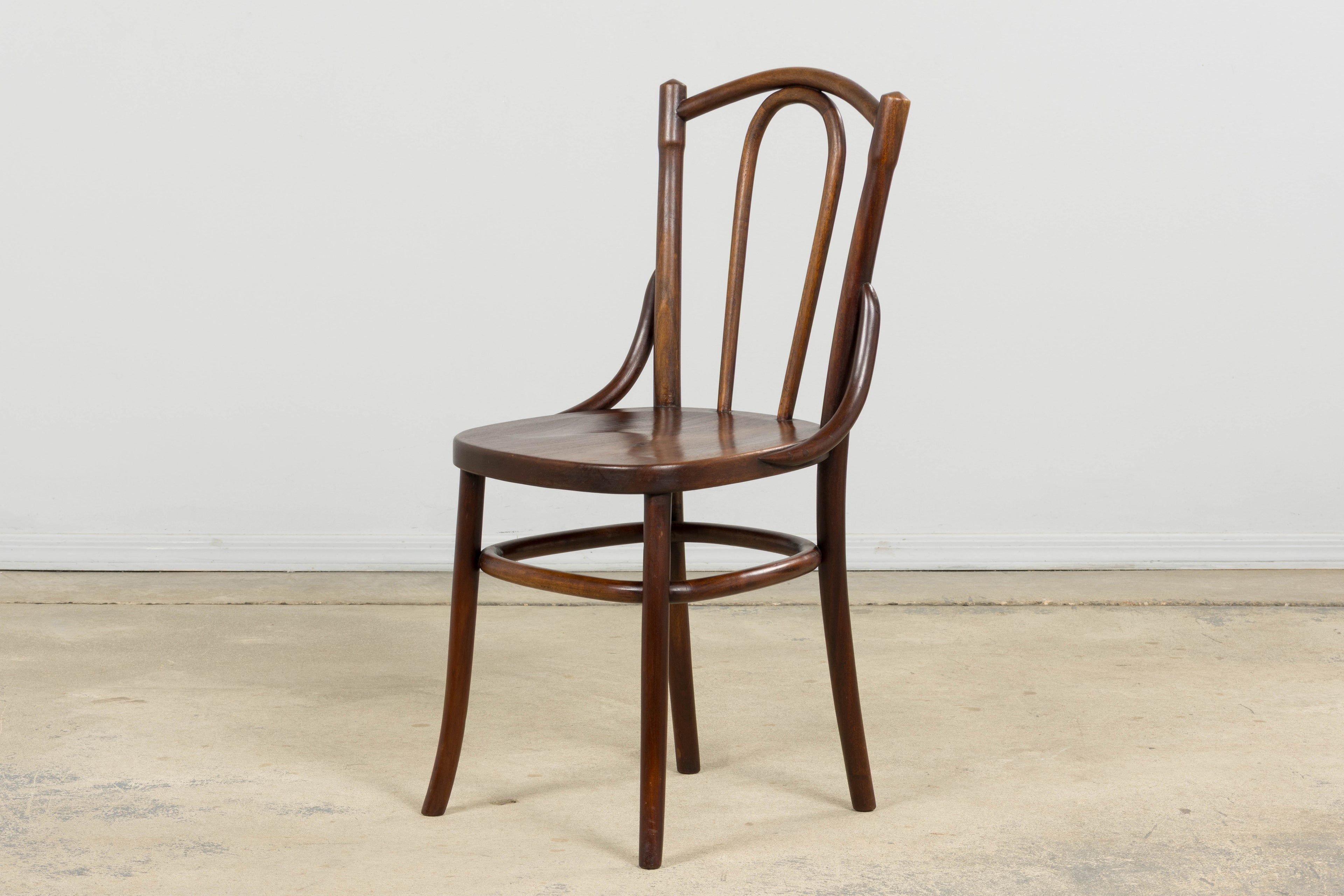 Set of 4 French Bentwood Bistro Dining Chairs, Provence, Mid-20th Century