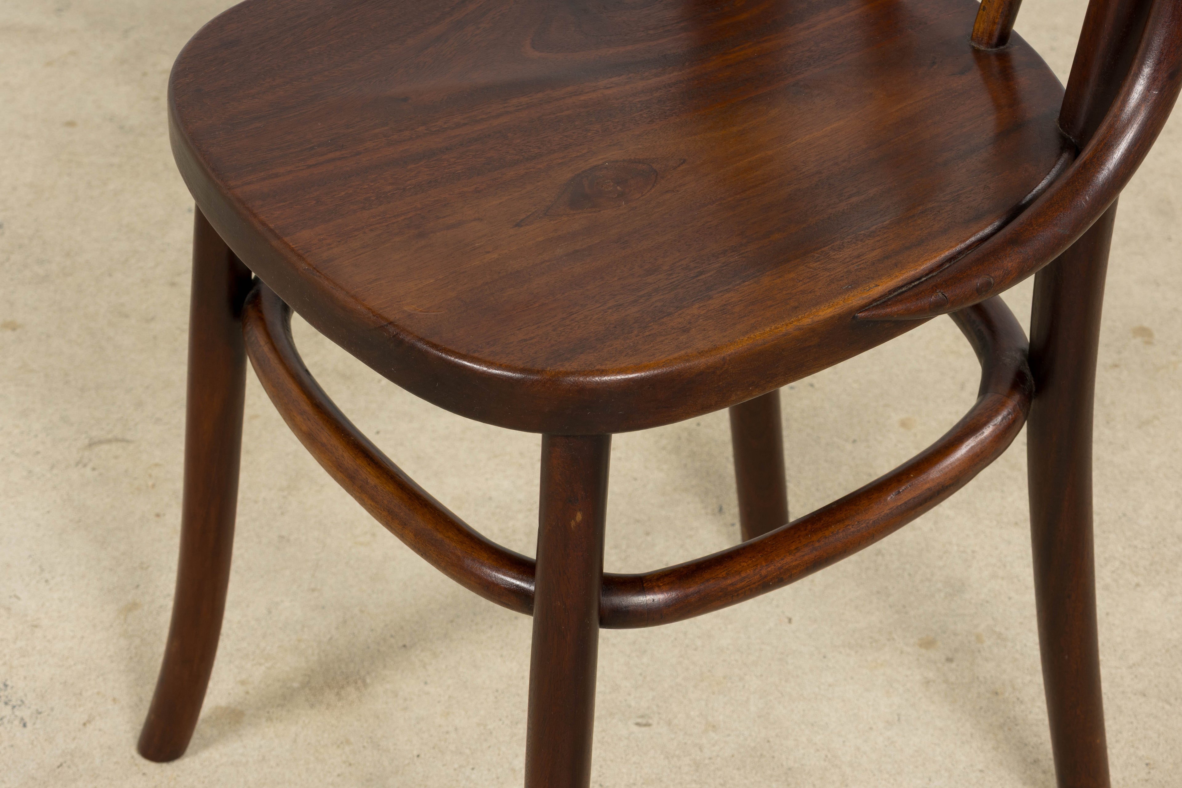 Set of 4 French Bentwood Bistro Dining Chairs, Provence, Mid-20th Century