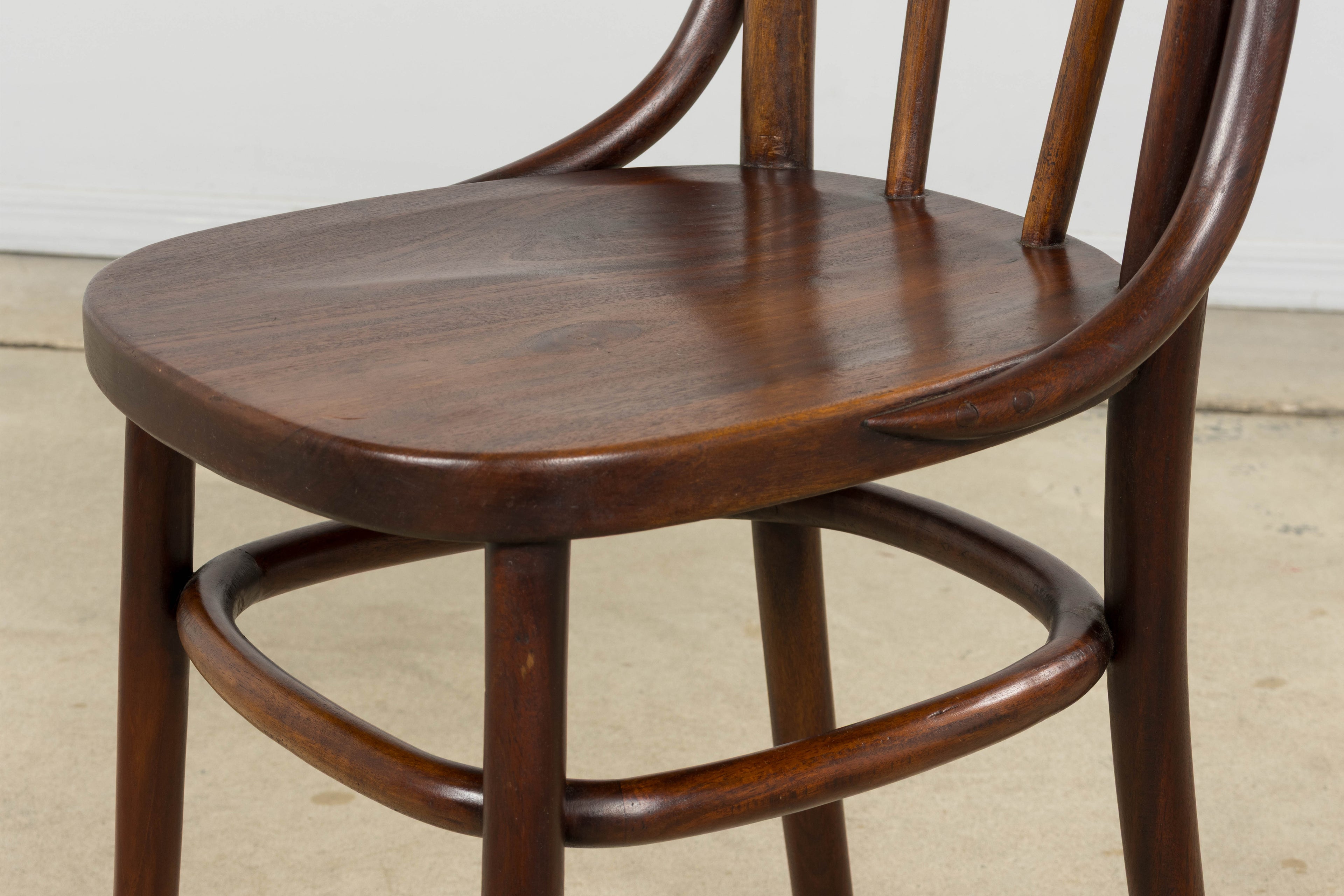 Set of 4 French Bentwood Bistro Dining Chairs, Provence, Mid-20th Century