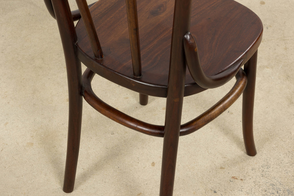 Set of 4 French Bentwood Bistro Dining Chairs, Provence, Mid-20th Century