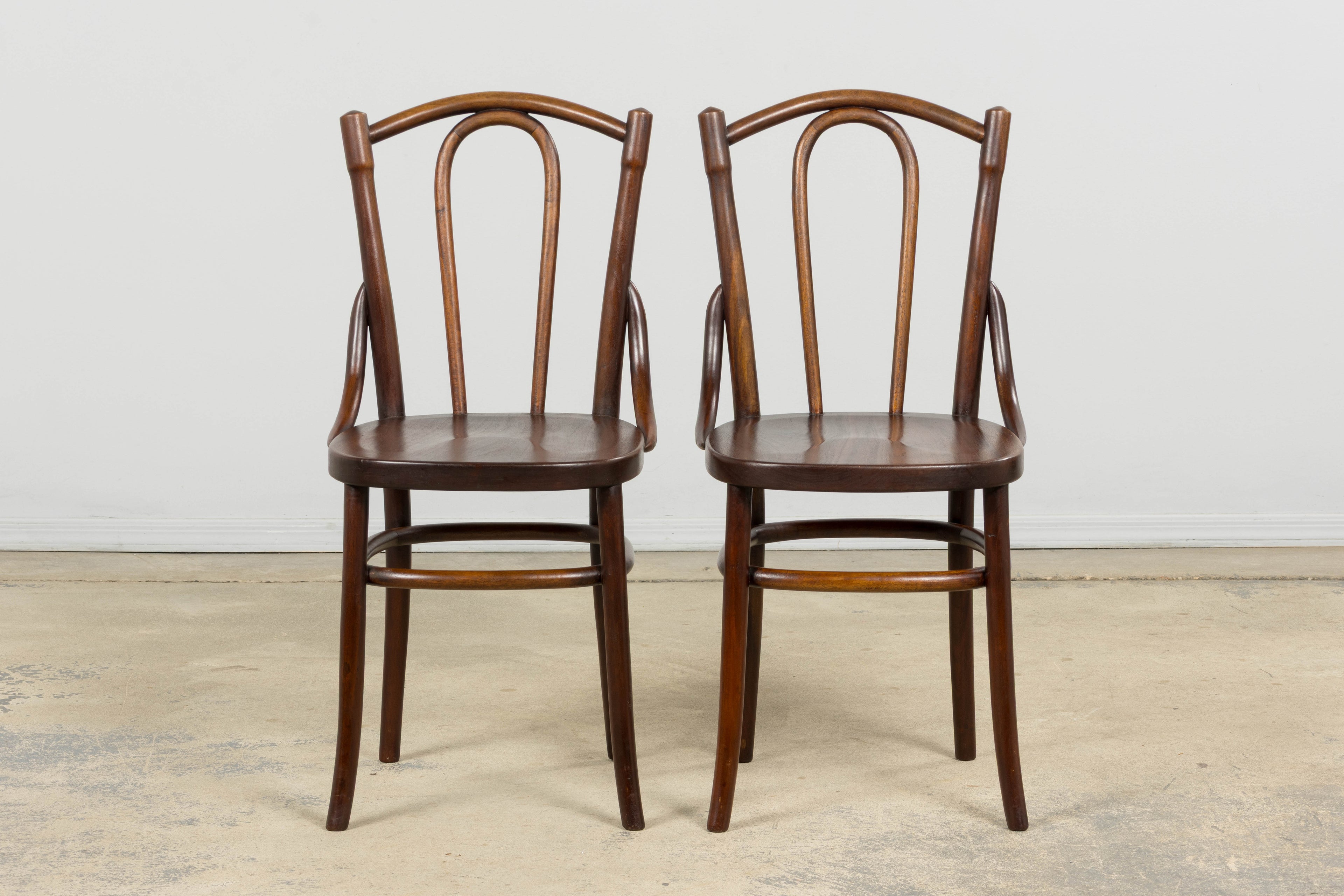 Set of 4 French Bentwood Bistro Dining Chairs, Provence, Mid-20th Century