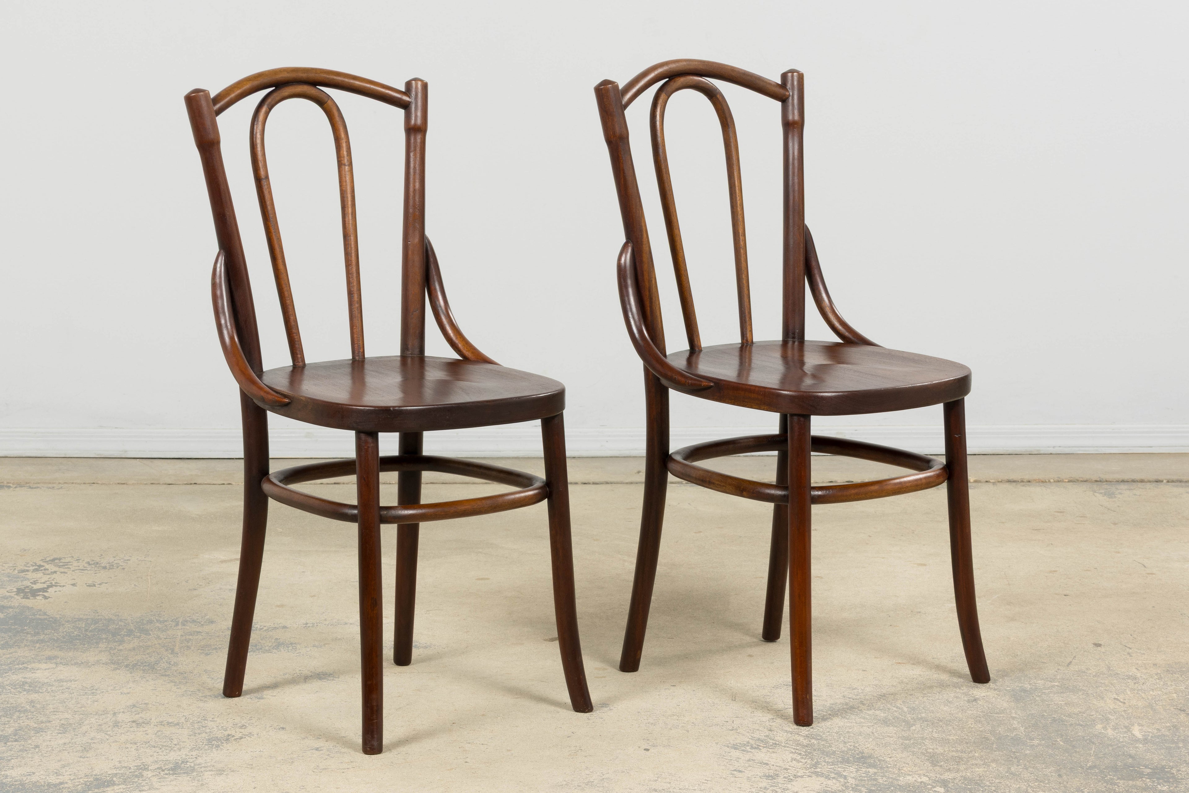 Set of 4 French Bentwood Bistro Dining Chairs, Provence, Mid-20th Century