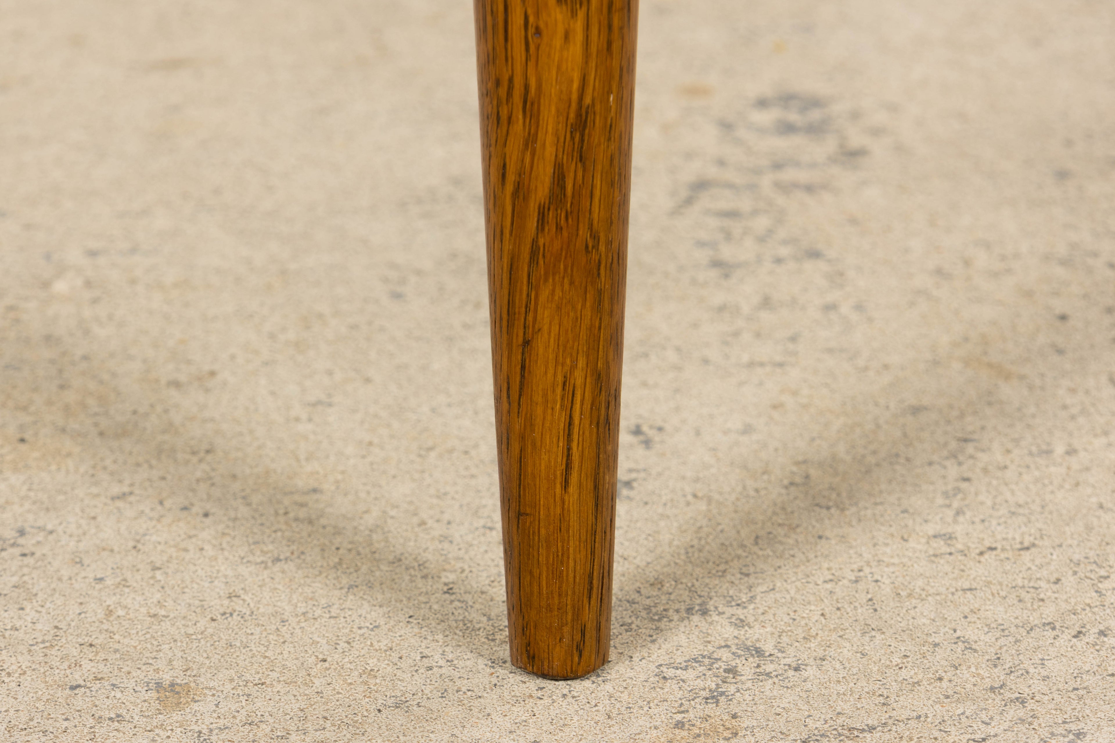 Set of Six French Art Deco Dining Chairs, Oak & Chenille, 1930s