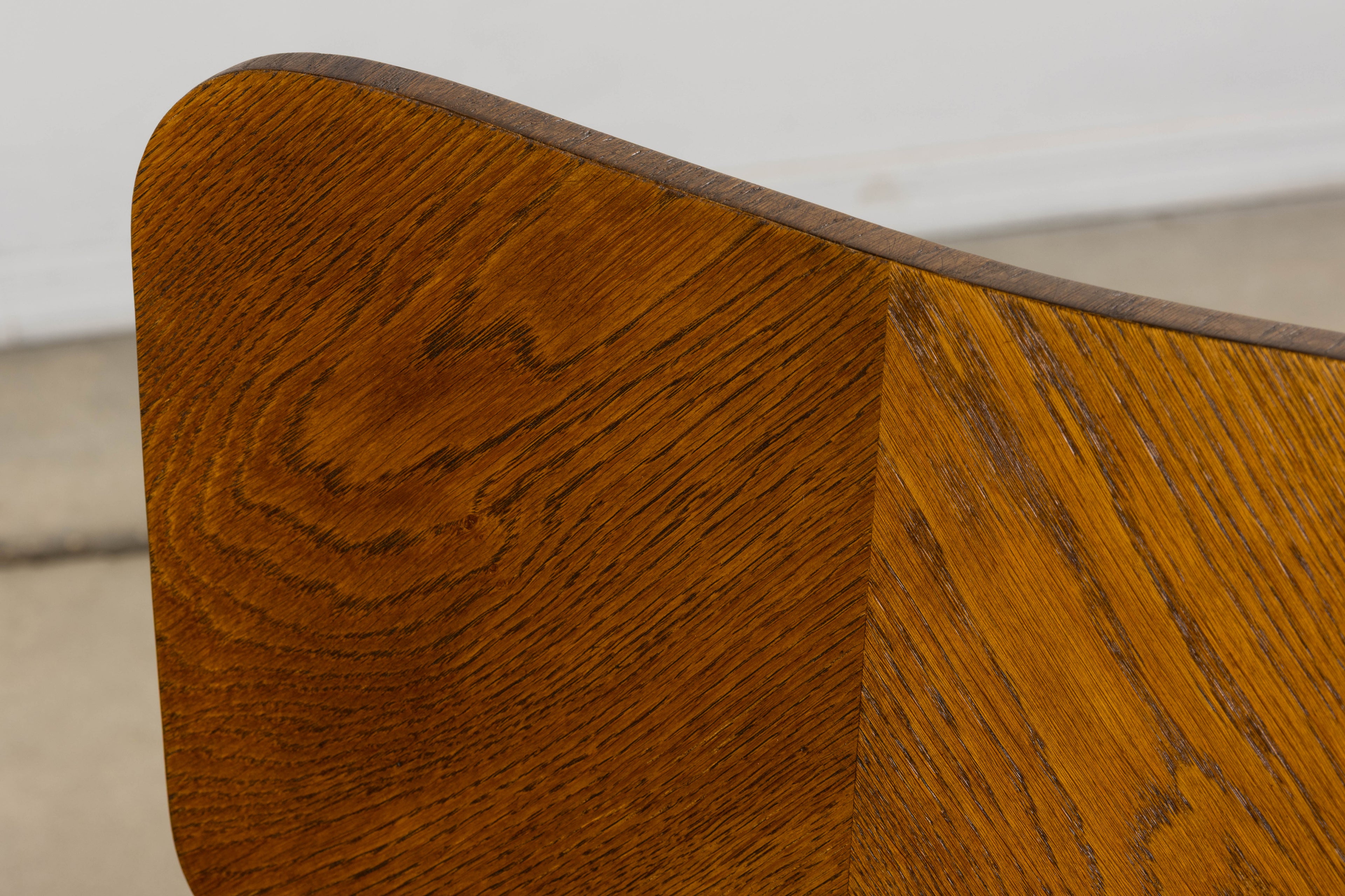 Set of Six French Art Deco Dining Chairs, Oak & Chenille, 1930s