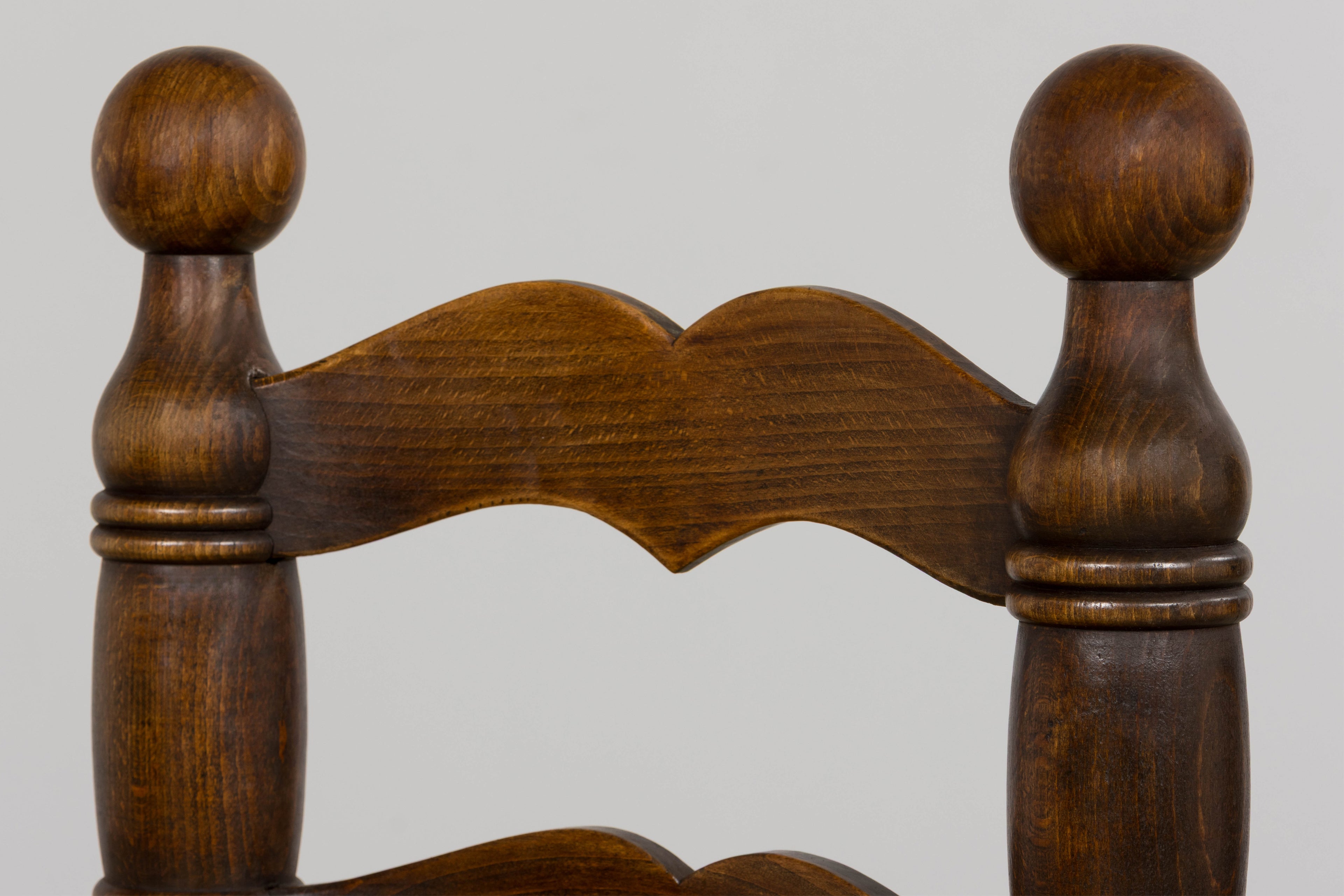 Set of 6 French Modernist Oak and Rush Dining Chairs
