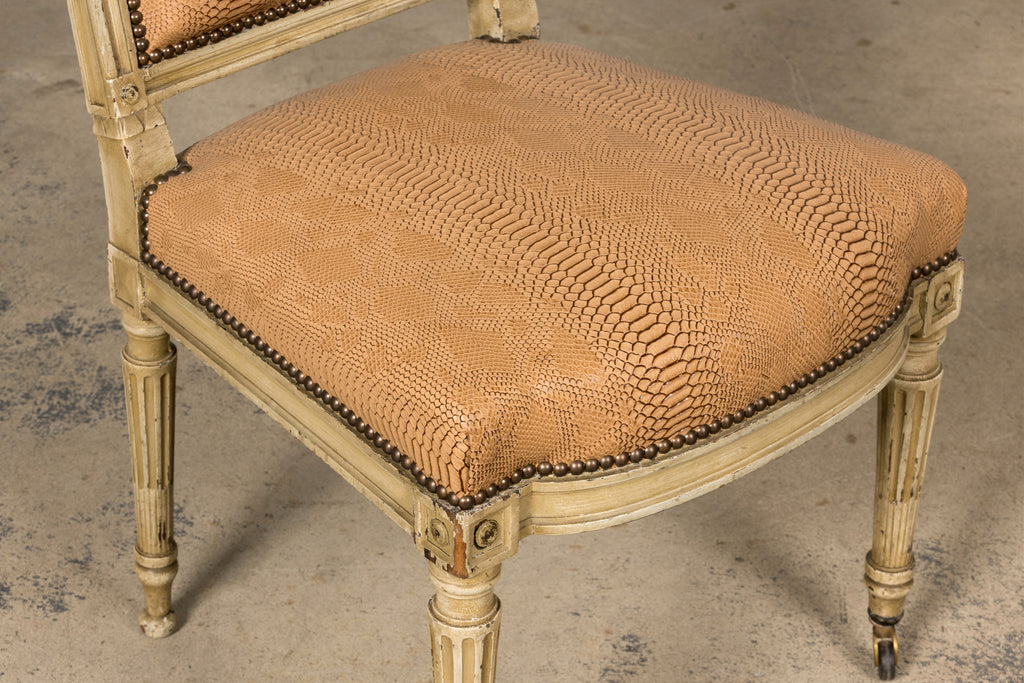 Set of 6 Late 19th Century French Louis XVI Style Dining Chairs by Maison Jansen