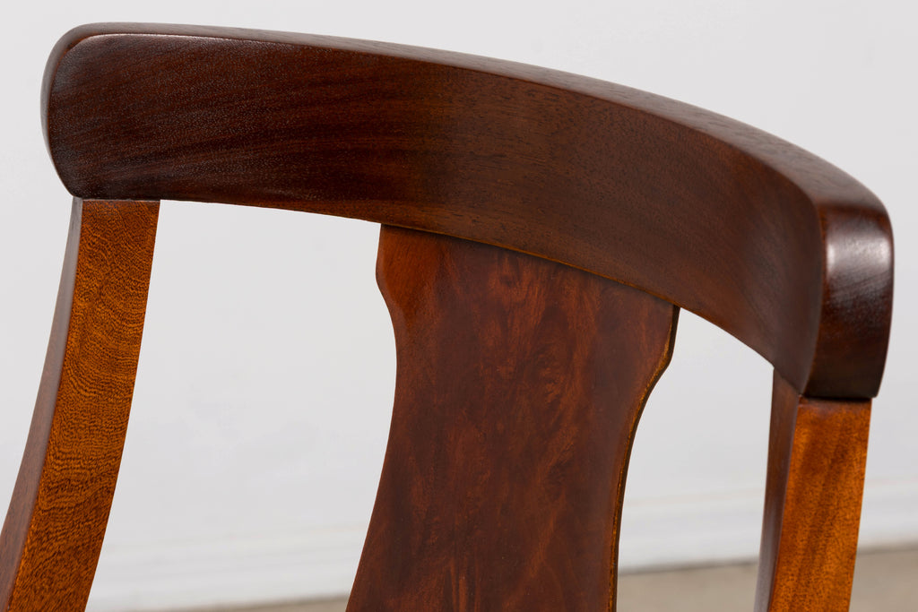 Set of 8 Early 19th Century French Empire Mahogany Gondola Dining Chairs