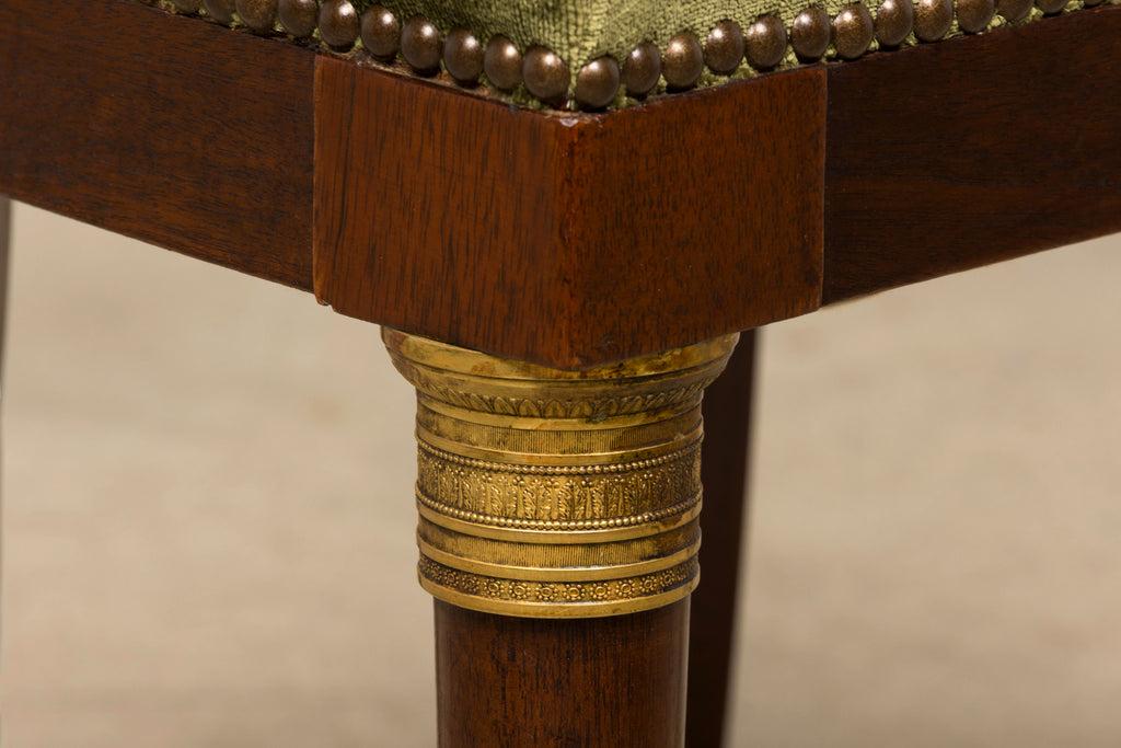 Set of 8 Early 19th Century French Empire Mahogany Gondola Dining Chairs