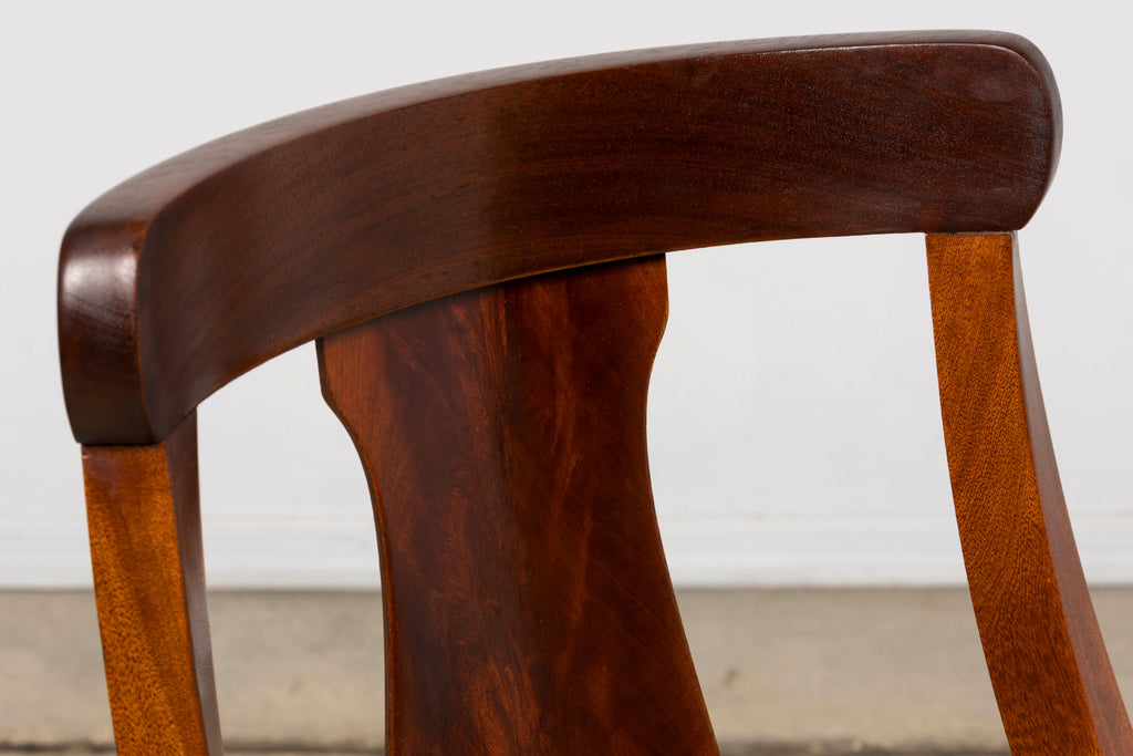 Set of 8 Early 19th Century French Empire Mahogany Gondola Dining Chairs