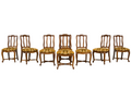 Set of 8 Early 20th Century French Louis XV Style Walnut Dining Chairs