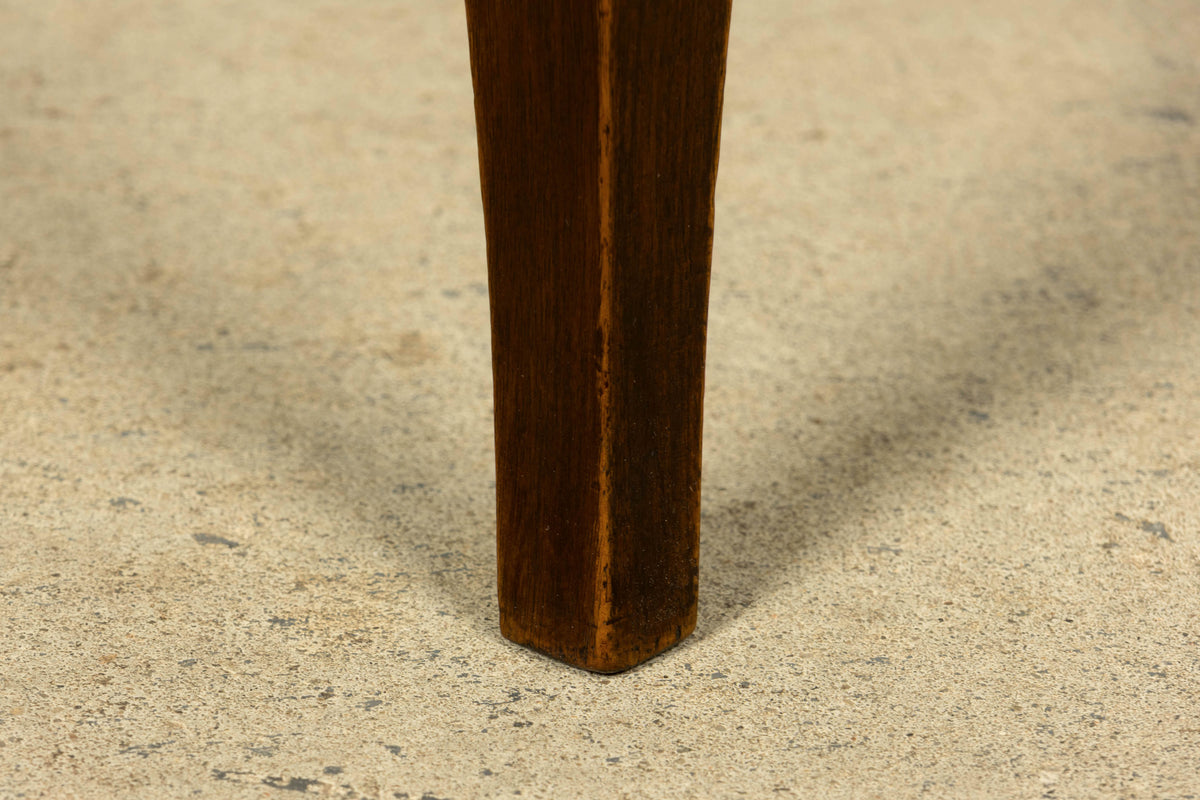 Set of 8 French Art Deco Walnut Dining Chairs in Sprout Green Velvet, 1930s