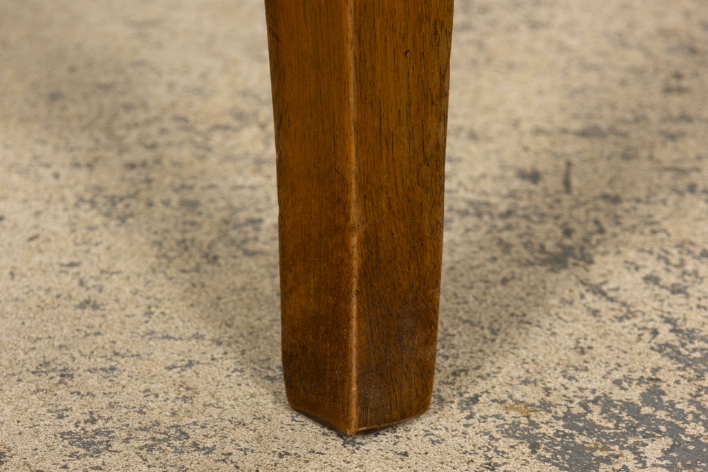 Set of Six 1930s French Art Deco Mustache Back Walnut Dining Chairs