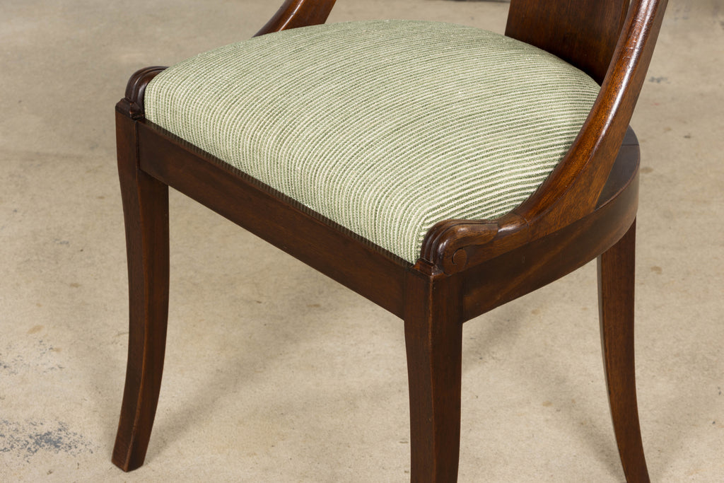 Set of Six Early 20th Century French Empire Mahogany Dining Chairs