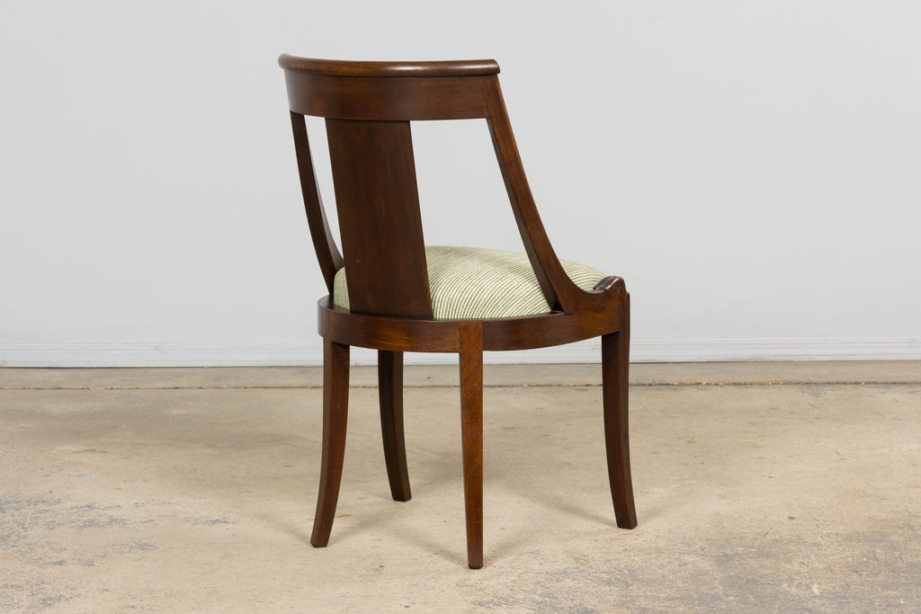 Set of Six Early 20th Century French Empire Mahogany Dining Chairs