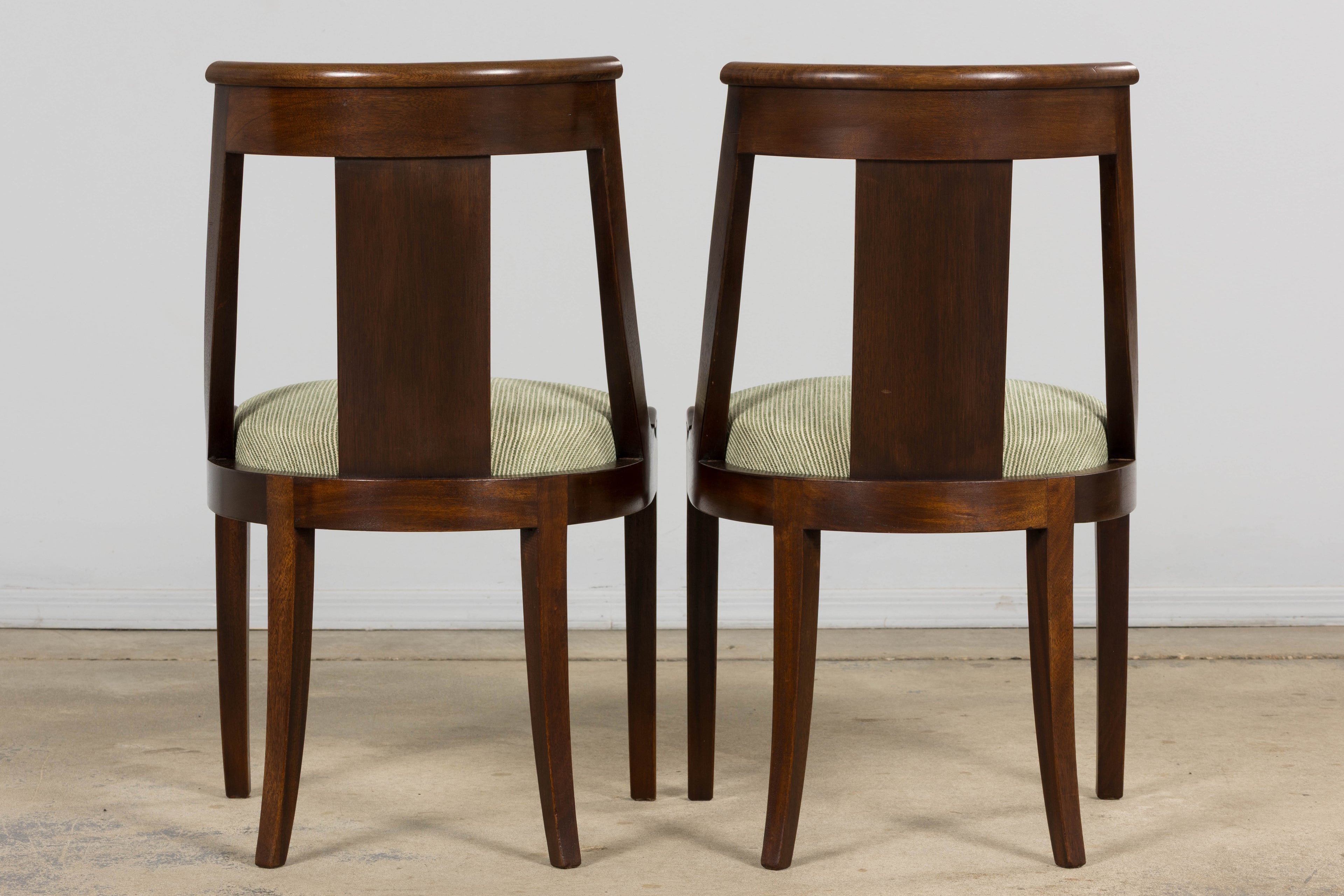 Set of Six Early 20th Century French Empire Mahogany Dining Chairs