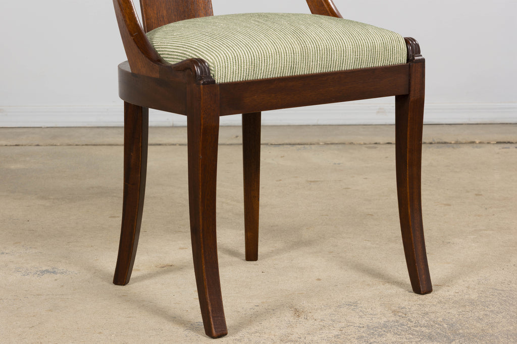 Set of Six Early 20th Century French Empire Mahogany Dining Chairs
