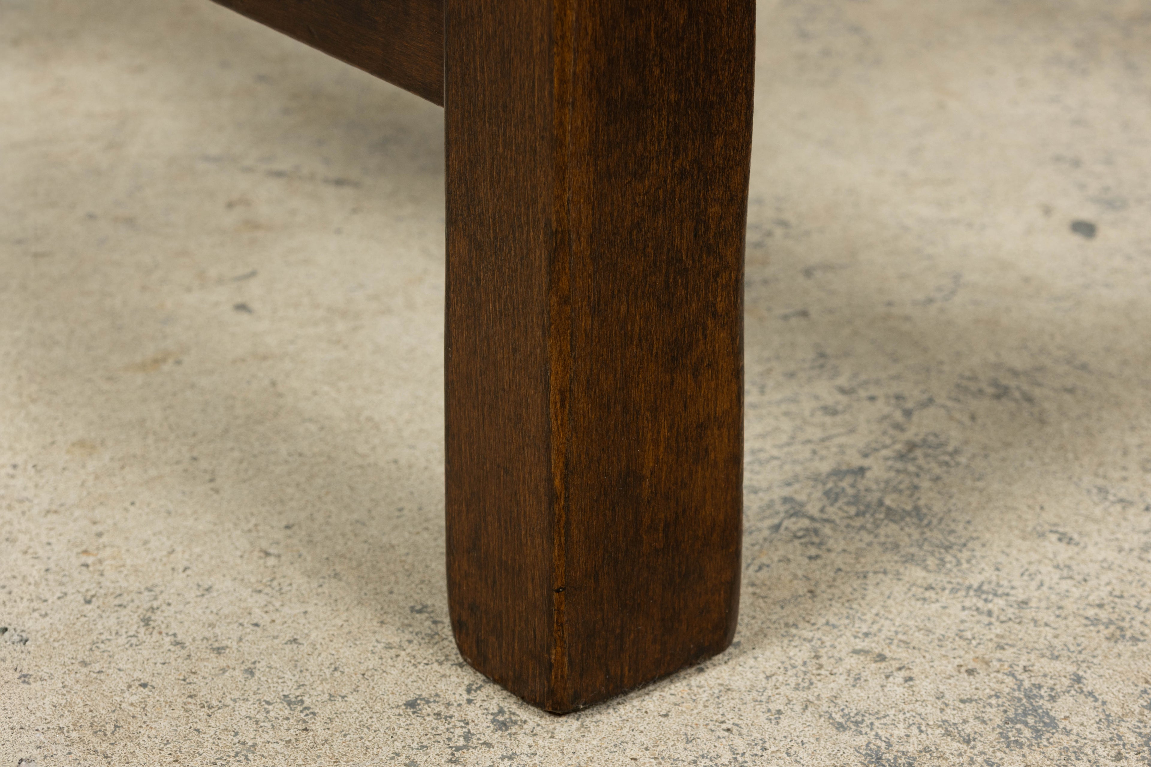 Set of Six French Provincial Oak Rush Seat Dining Chairs, Mid-20th Century