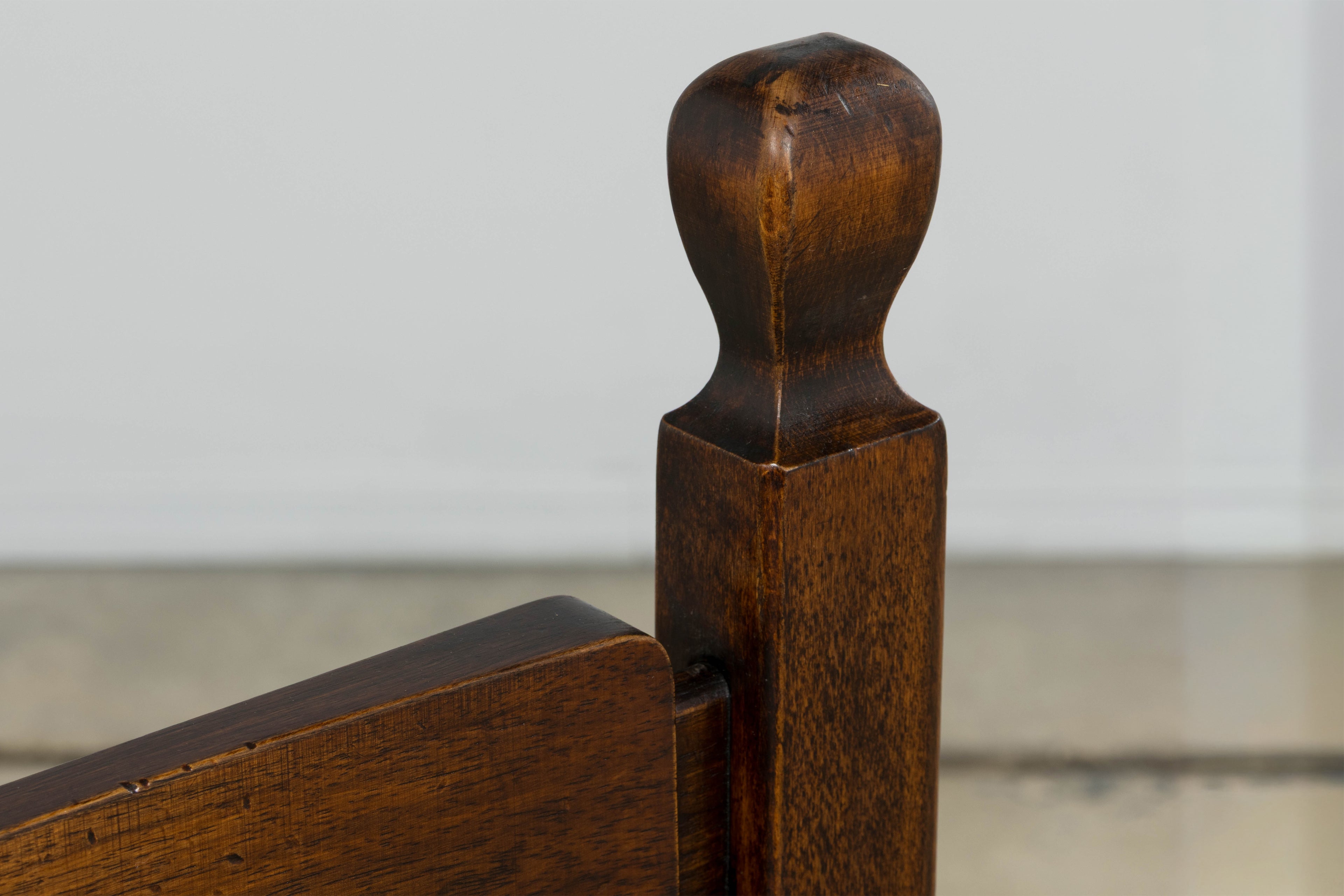 Set of Six French Provincial Oak Rush Seat Dining Chairs, Mid-20th Century