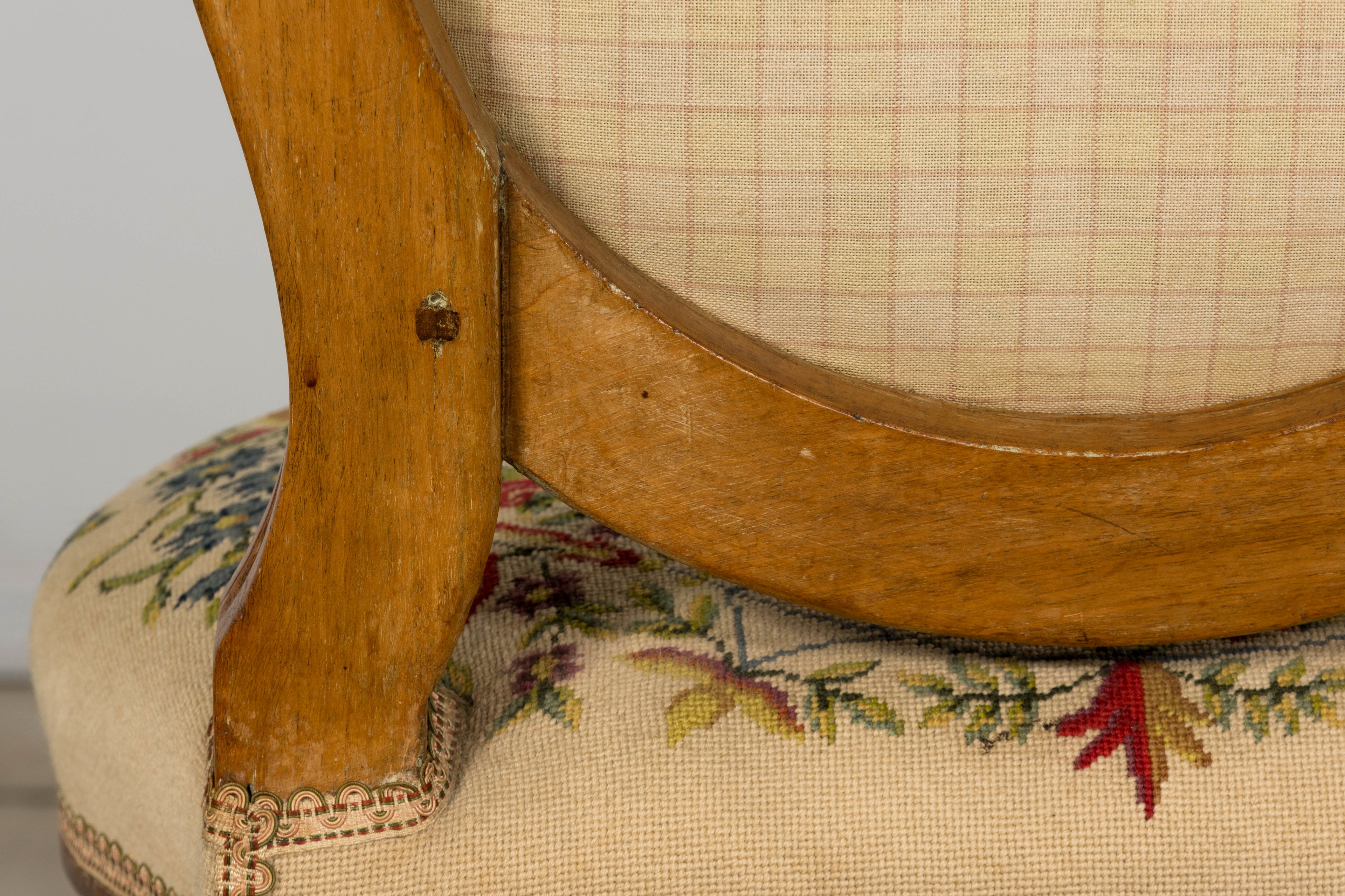 Set of Six Late 19th Century French Louis XVI Style Walnut Chairs with Pair of Fauteuils