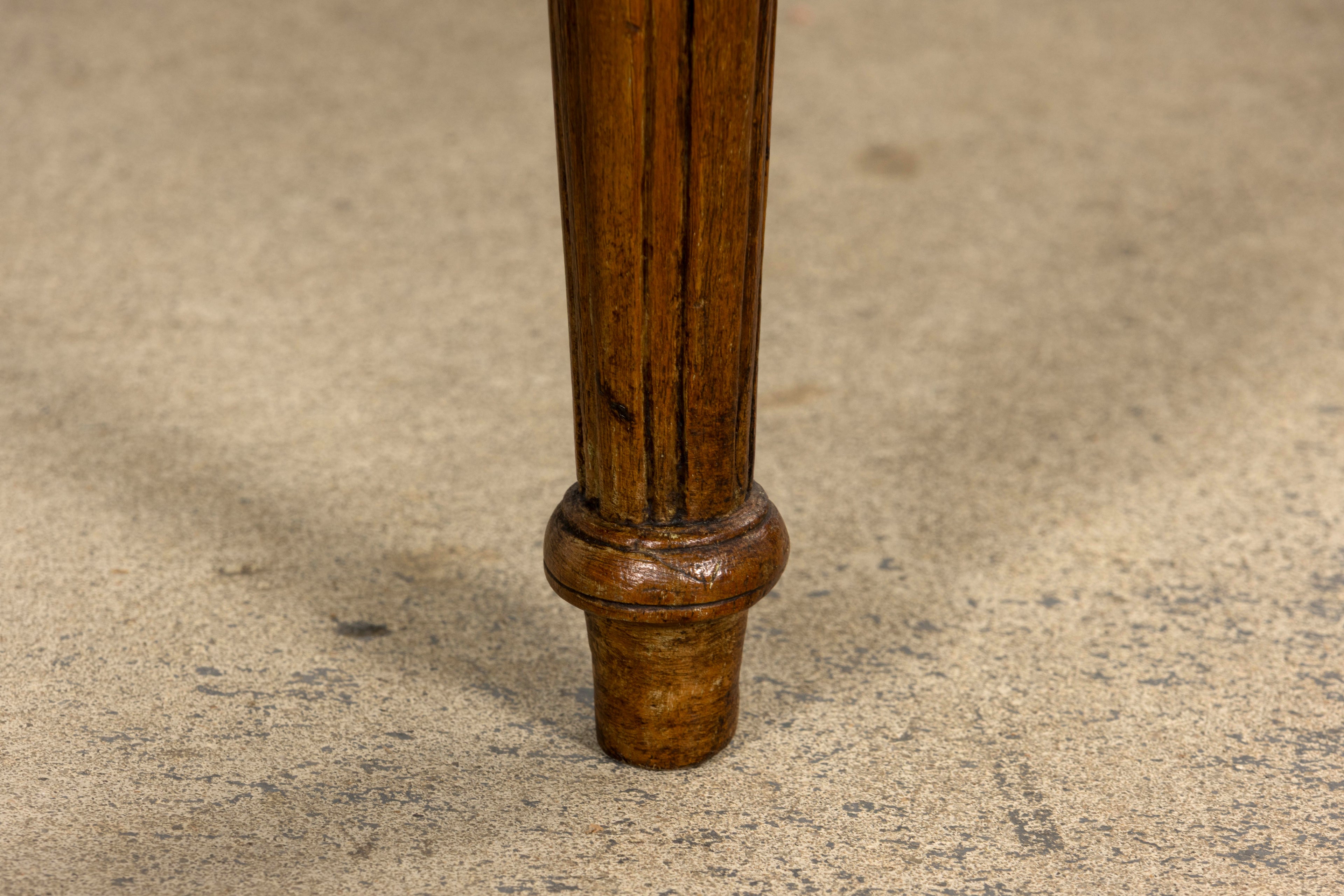 Set of Six Late 19th Century French Louis XVI Style Walnut Chairs with Pair of Fauteuils