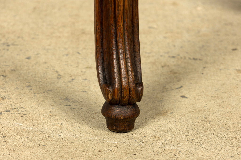Set of Six Mid-19th Century French Napoleon III Carved Oak and Cane Dining Chairs