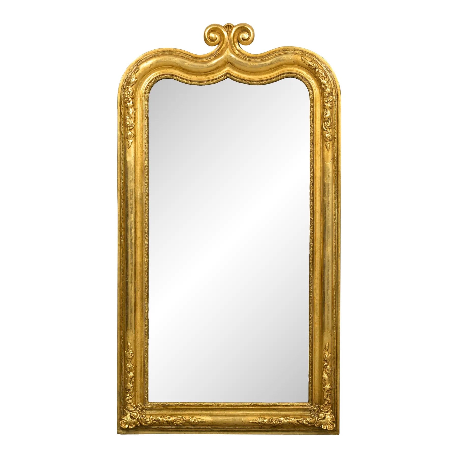 Mid-19th Century Restored French Louis Philippe Giltwood Mirror