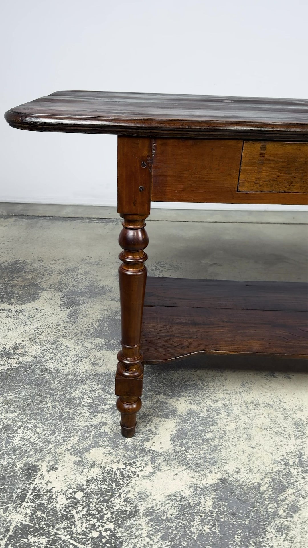 Late 19th Century French Provincial Pine Draper’s Table or Kitchen Island