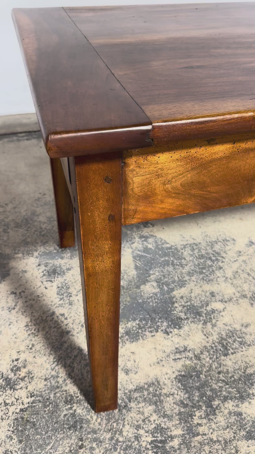 Late 19th Century French Provincial Walnut Farmhouse Table with Four Drawers