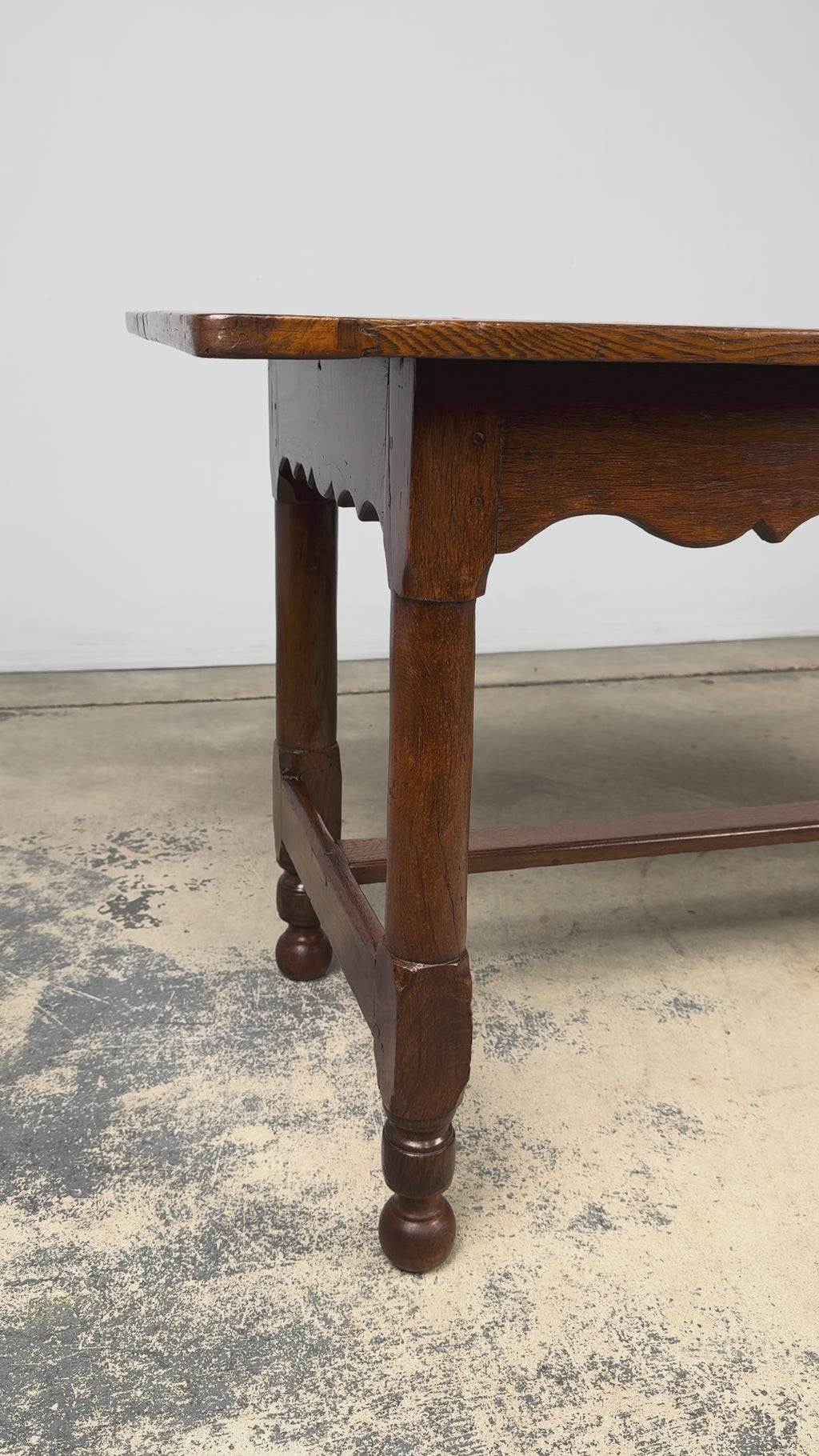 Late 19th Century French Provincial Oak Farmhouse Table