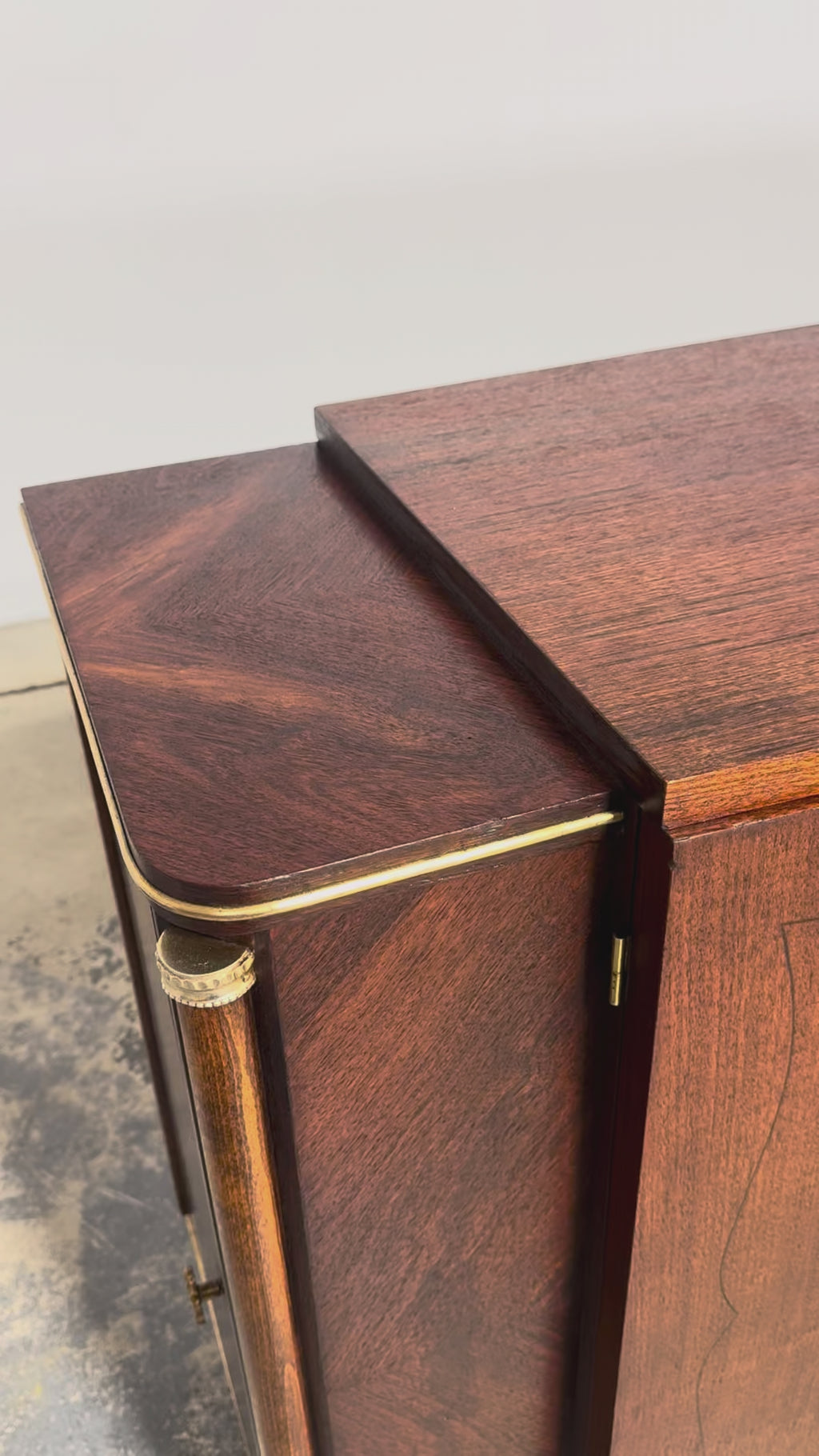 1930s French Parisian Art Deco Walnut Sideboard