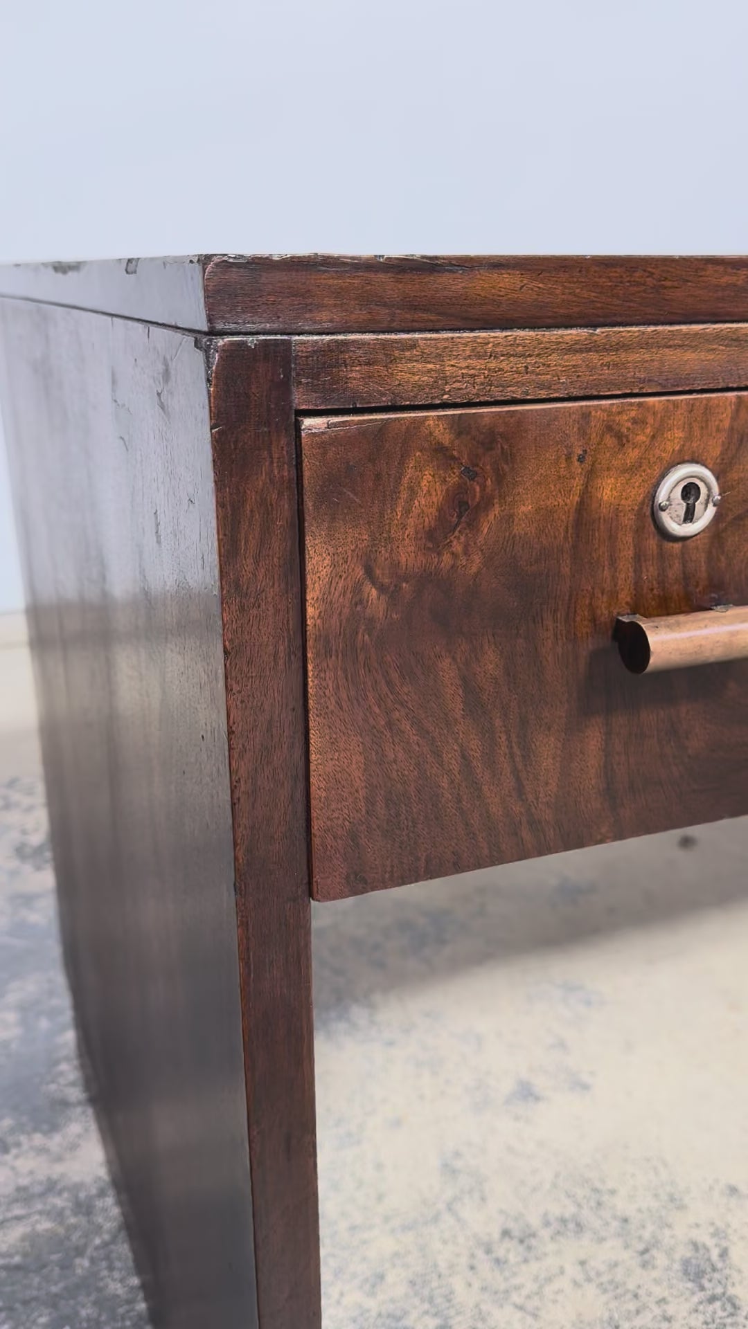 1930s French Art Deco Walnut Writing Desk