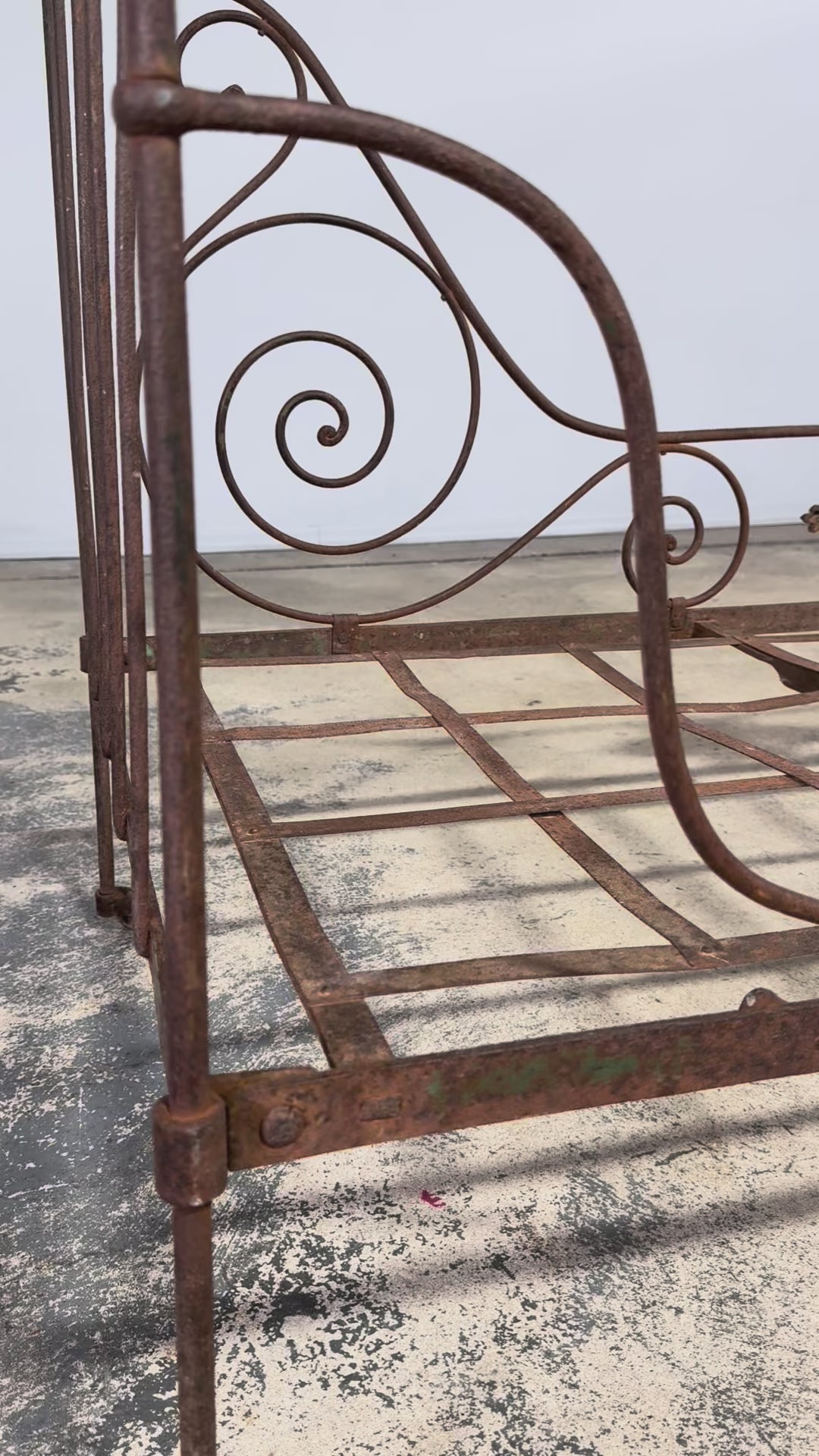 19th Century French Napoleon III Wrought Iron Outdoor Daybed