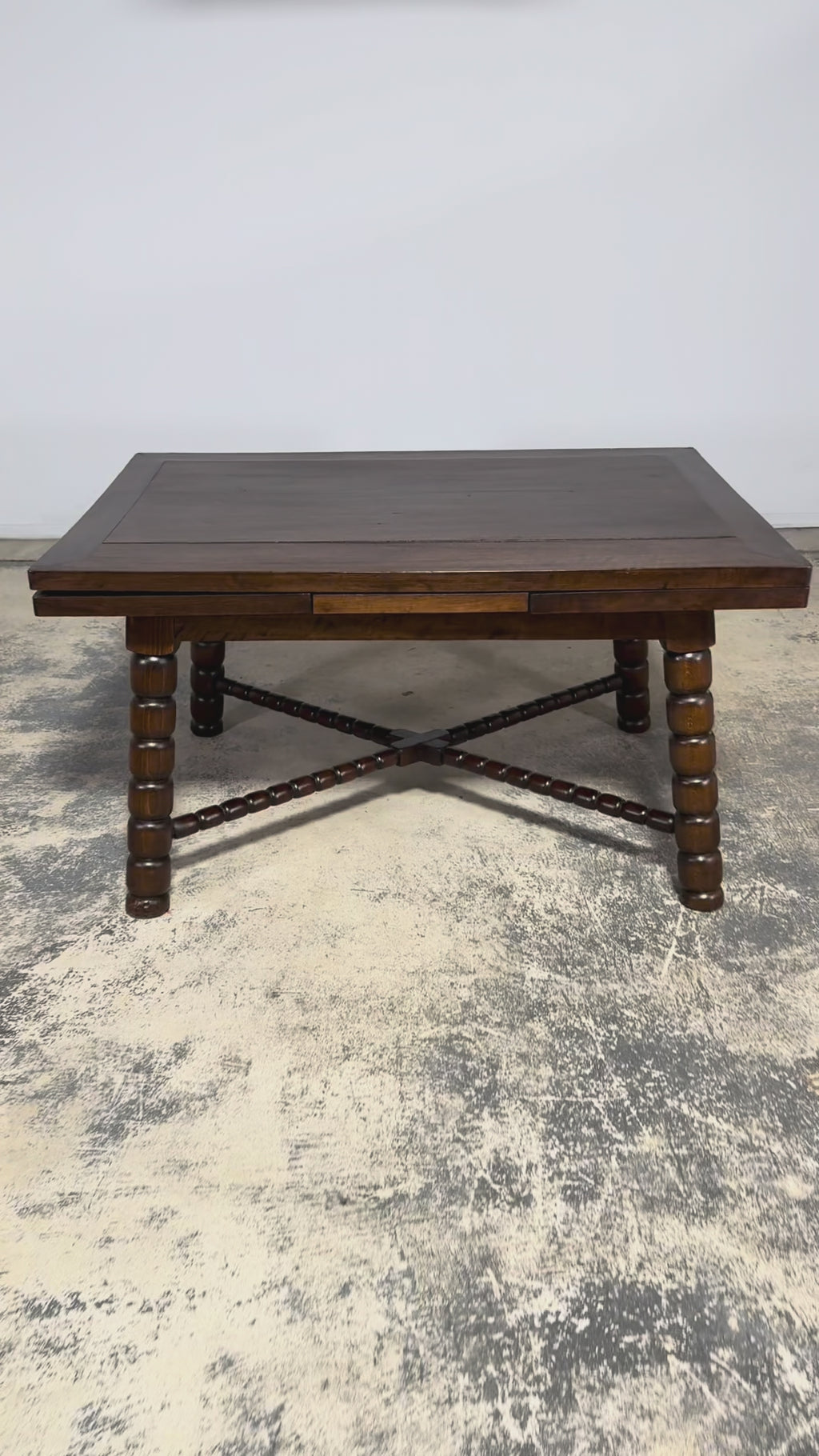 Late 19th Century English Jacobean Style Walnut Extendable Dining Table