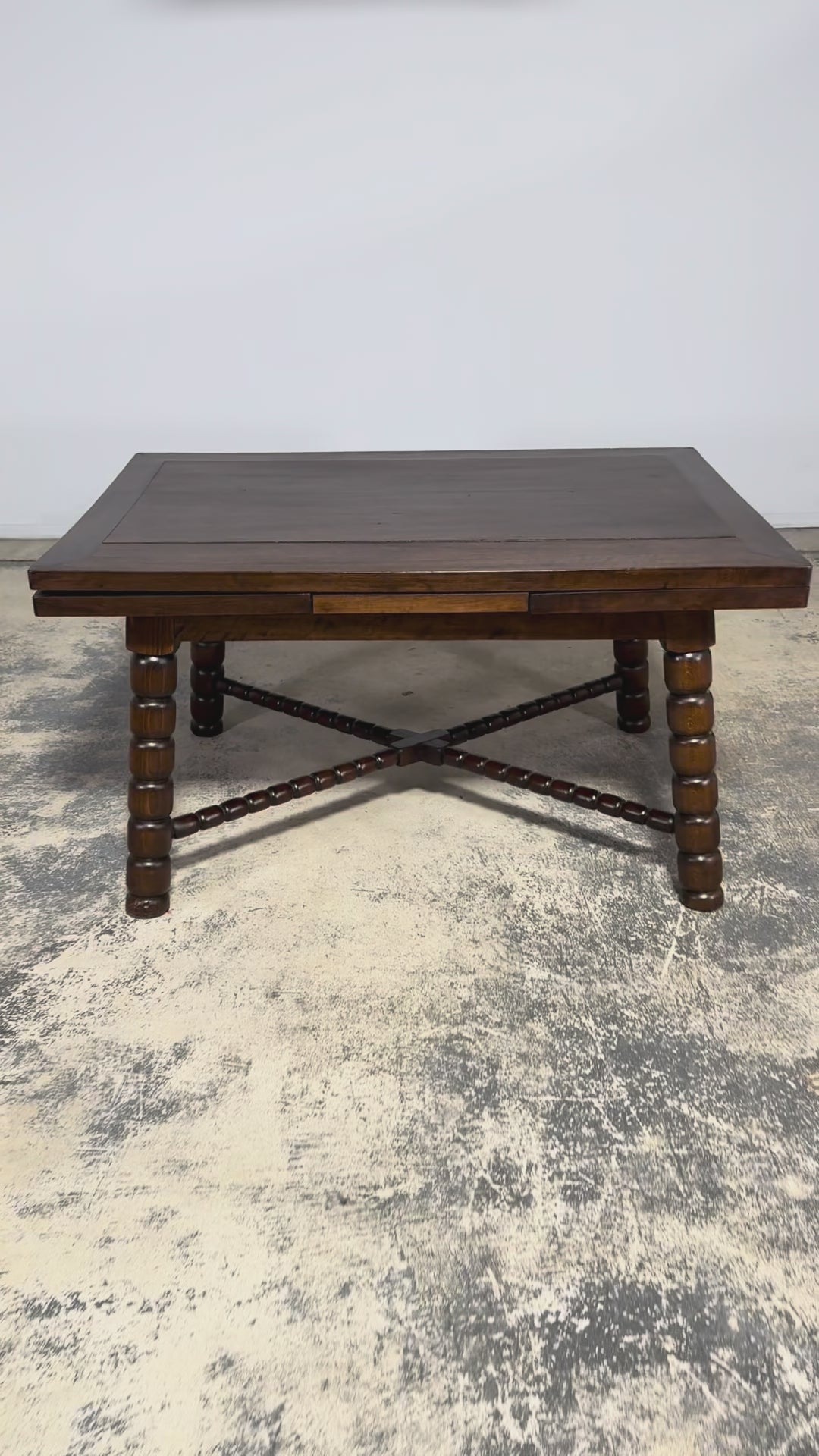 Late 19th Century English Jacobean Style Walnut Extendable Dining Table
