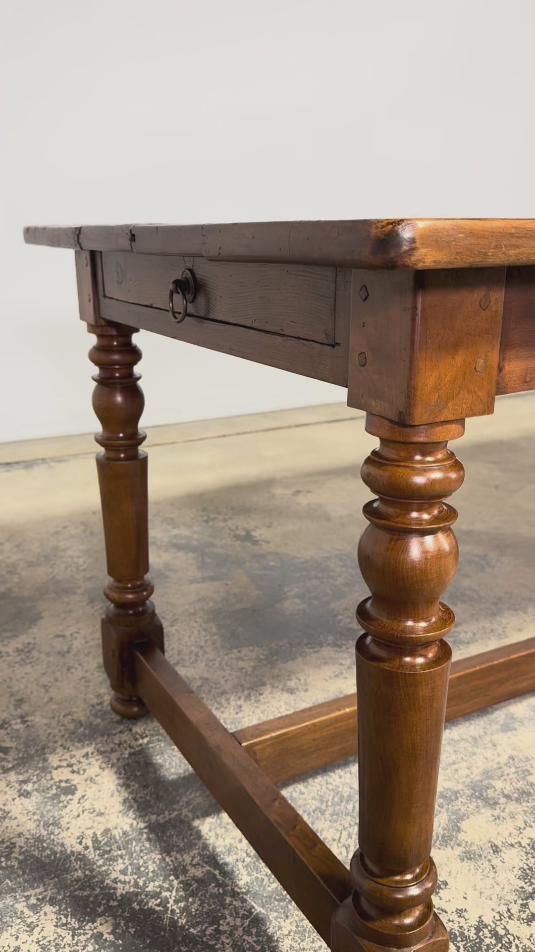 Mid-19th Century French Provincial Walnut Harvest Table