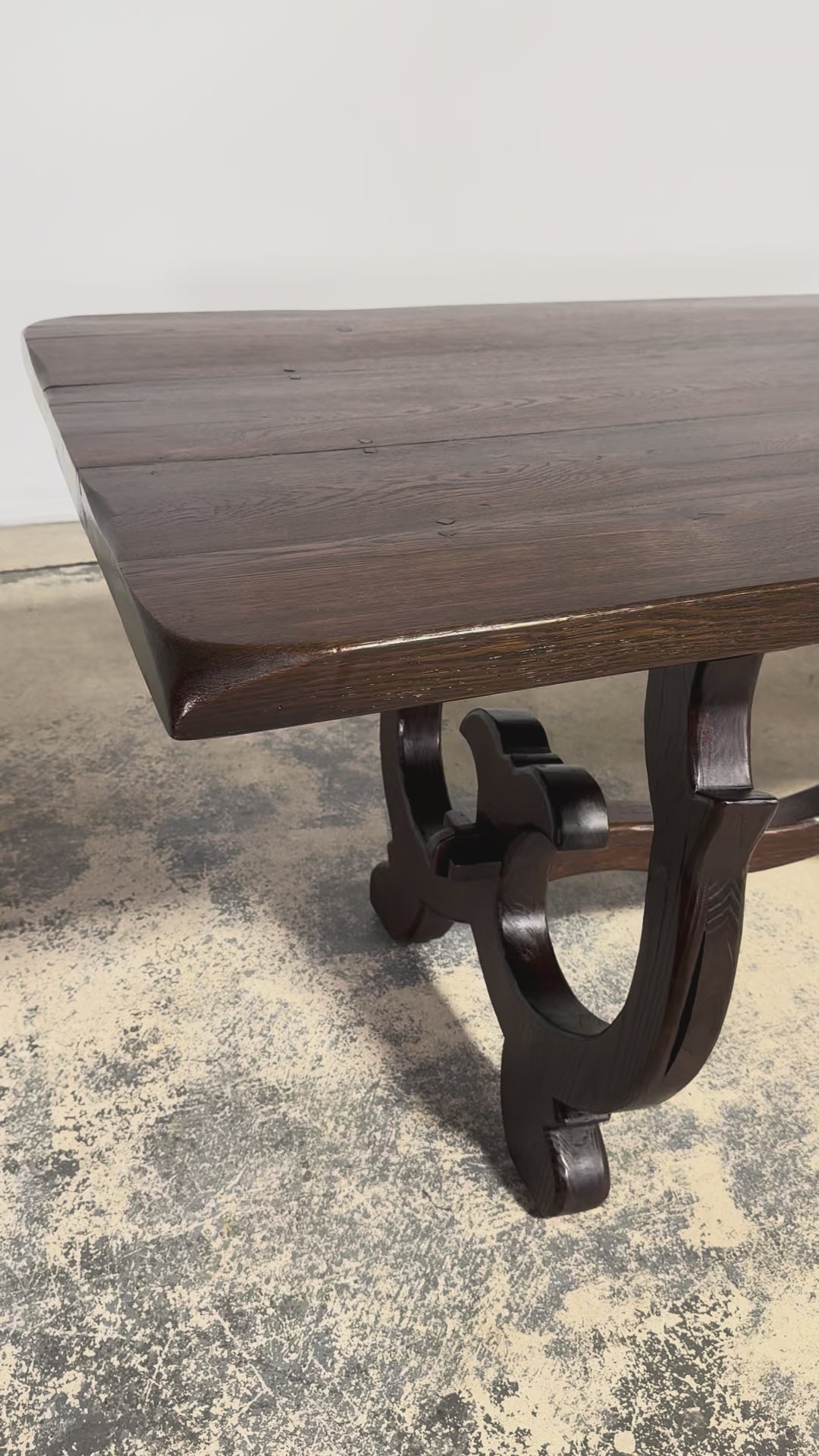 Late 19th Century Spanish Oak Refectory Dining Table