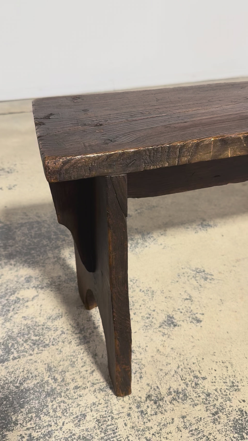 Late 19th Century French Provincial Rustic Pine Farmhouse Bench