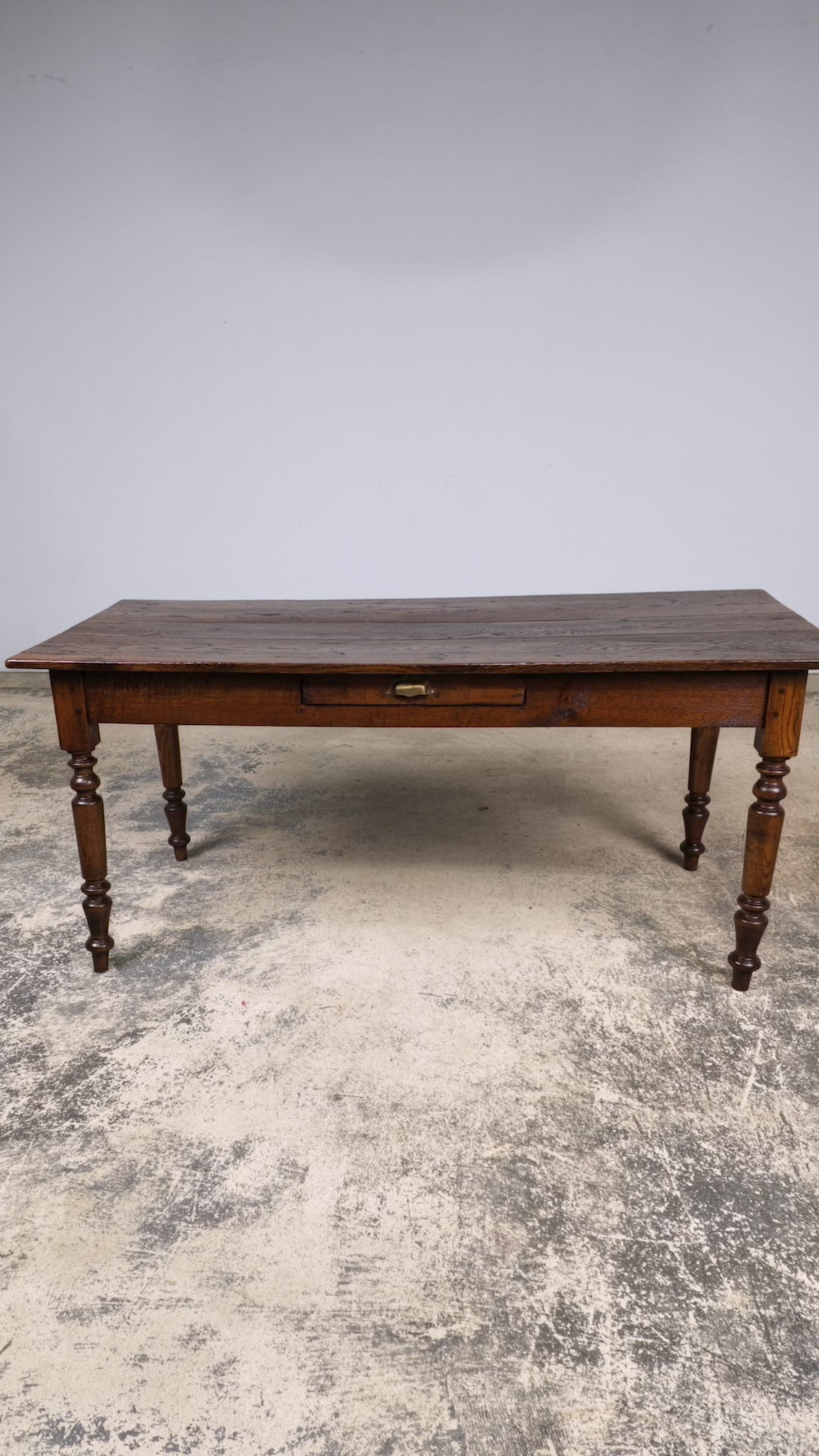 Mid-19th Century French Provincial Louis Philippe Style Oak Writing Table