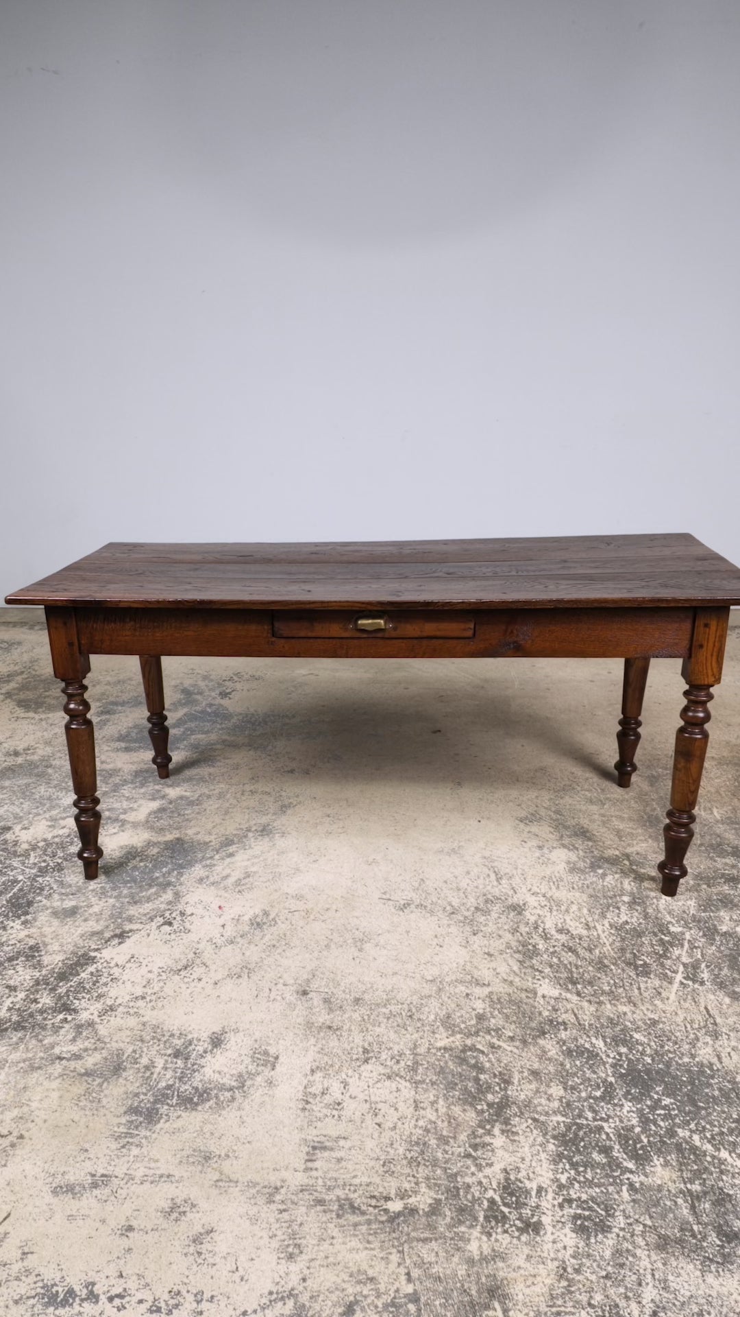 Mid-19th Century French Provincial Louis Philippe Style Oak Writing Table